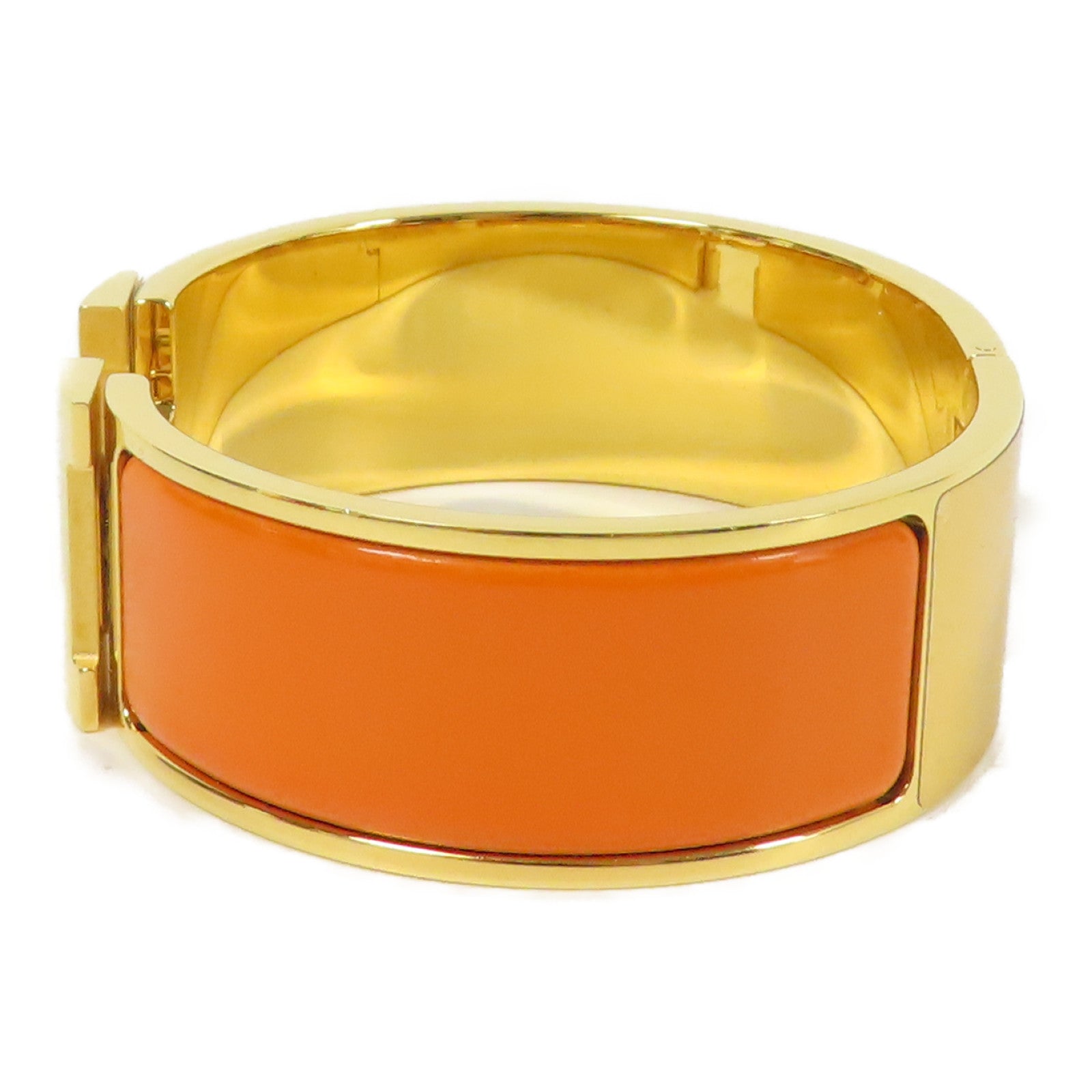 HERMES 金屬Clic Clac H手鐲Orange