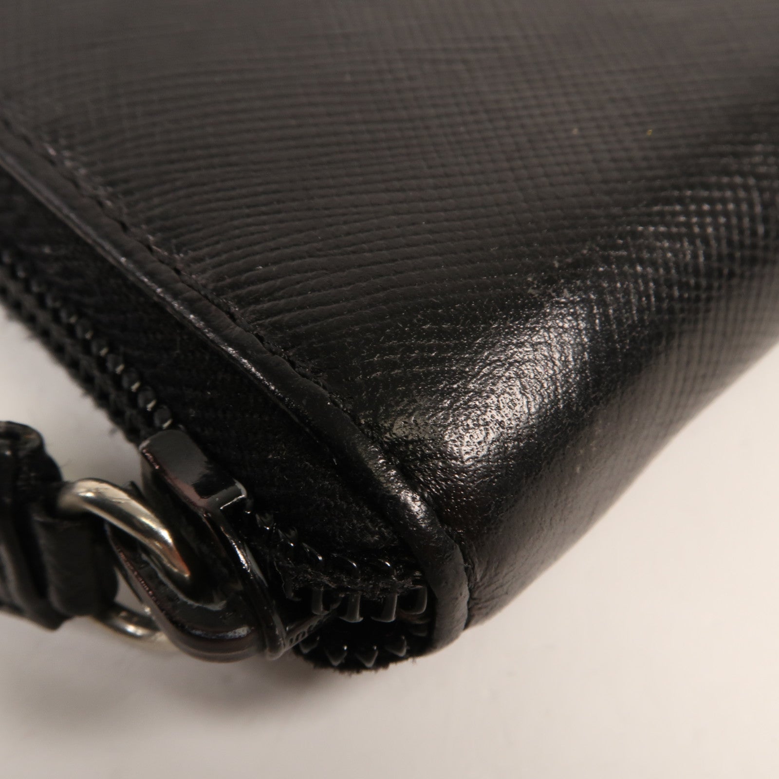 PRADA 牛皮皮革Long Wallet銀扣長錢包