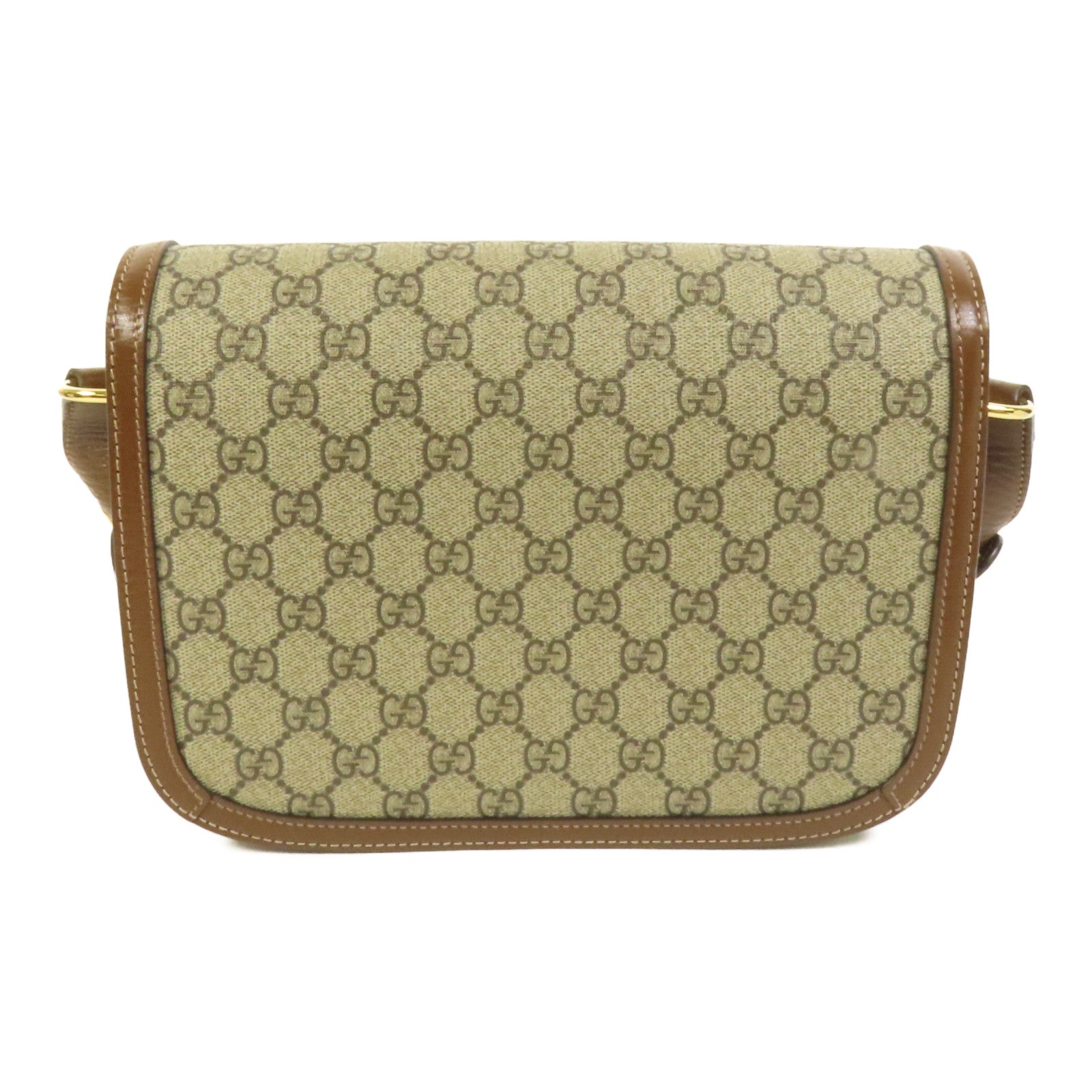 GUCCI 塗層帆布Horsebit 1955 MM金扣肩背袋