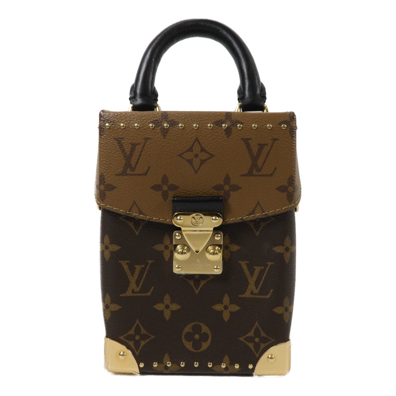 LOUIS VUITTON Monogram/Monogram Reverse Camera Box鏈帶手挽肩背兩用袋