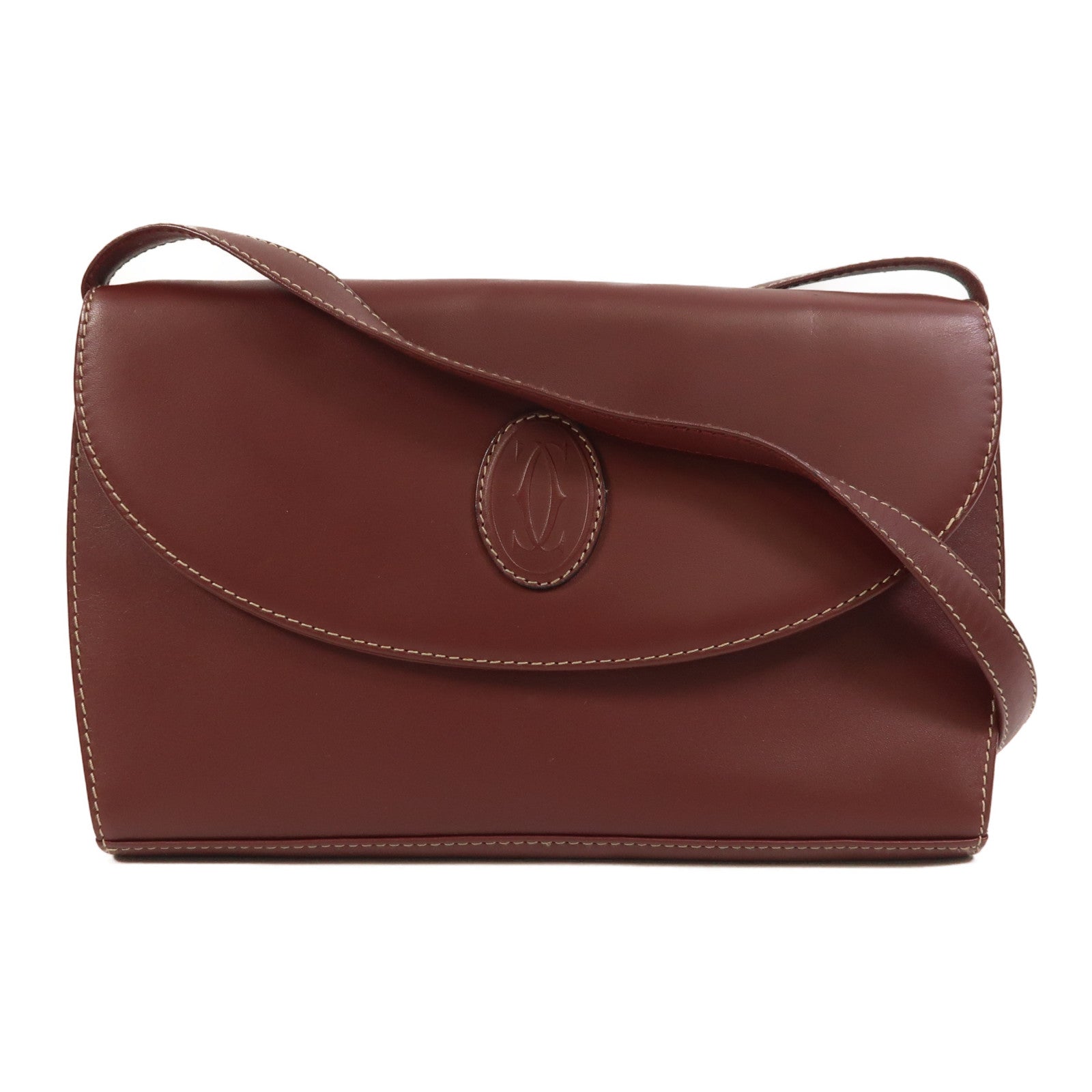 CARTIER 牛皮皮革Shoulder Bag金扣肩背袋