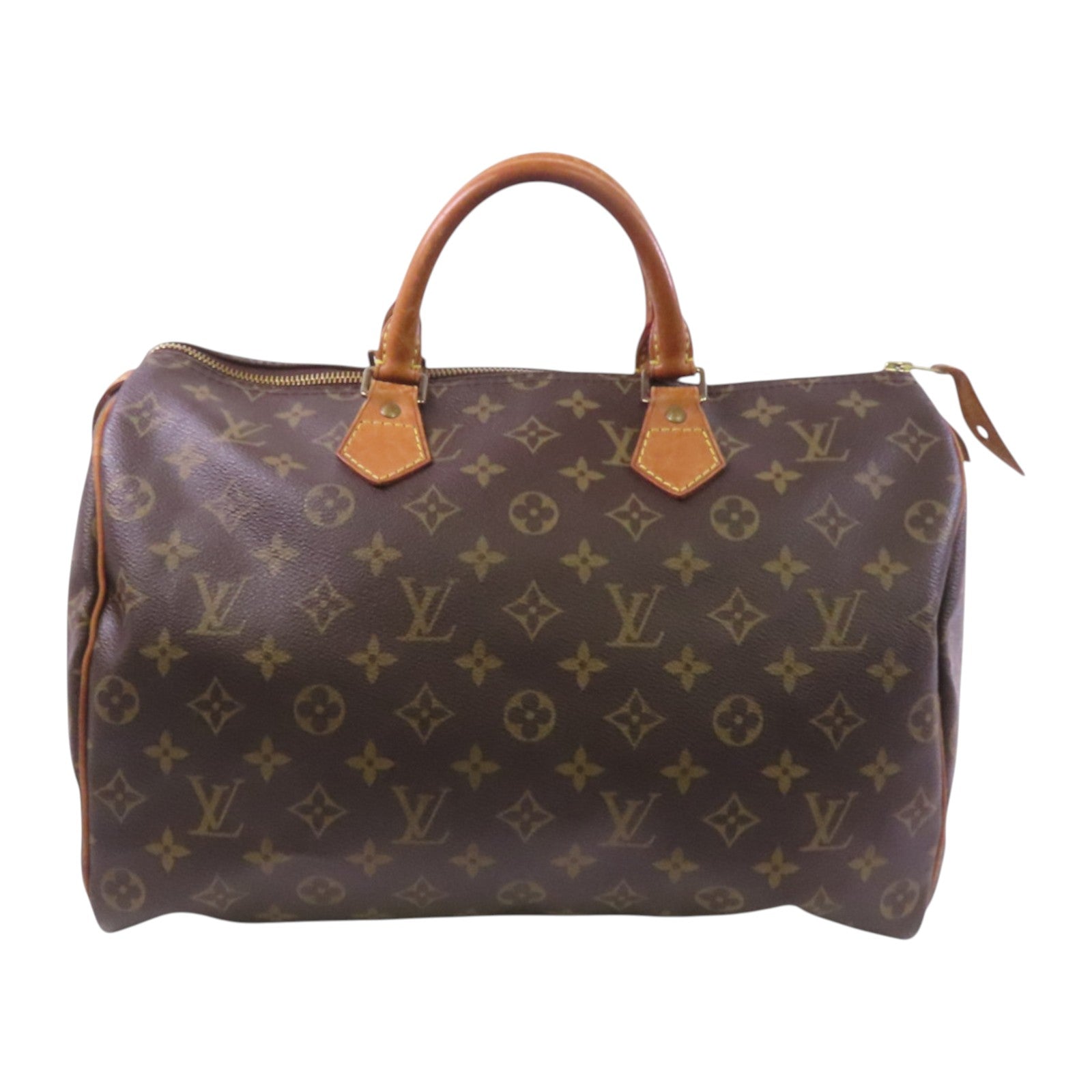 LOUIS VUITTON Monogram Speedy 35金扣手挽袋