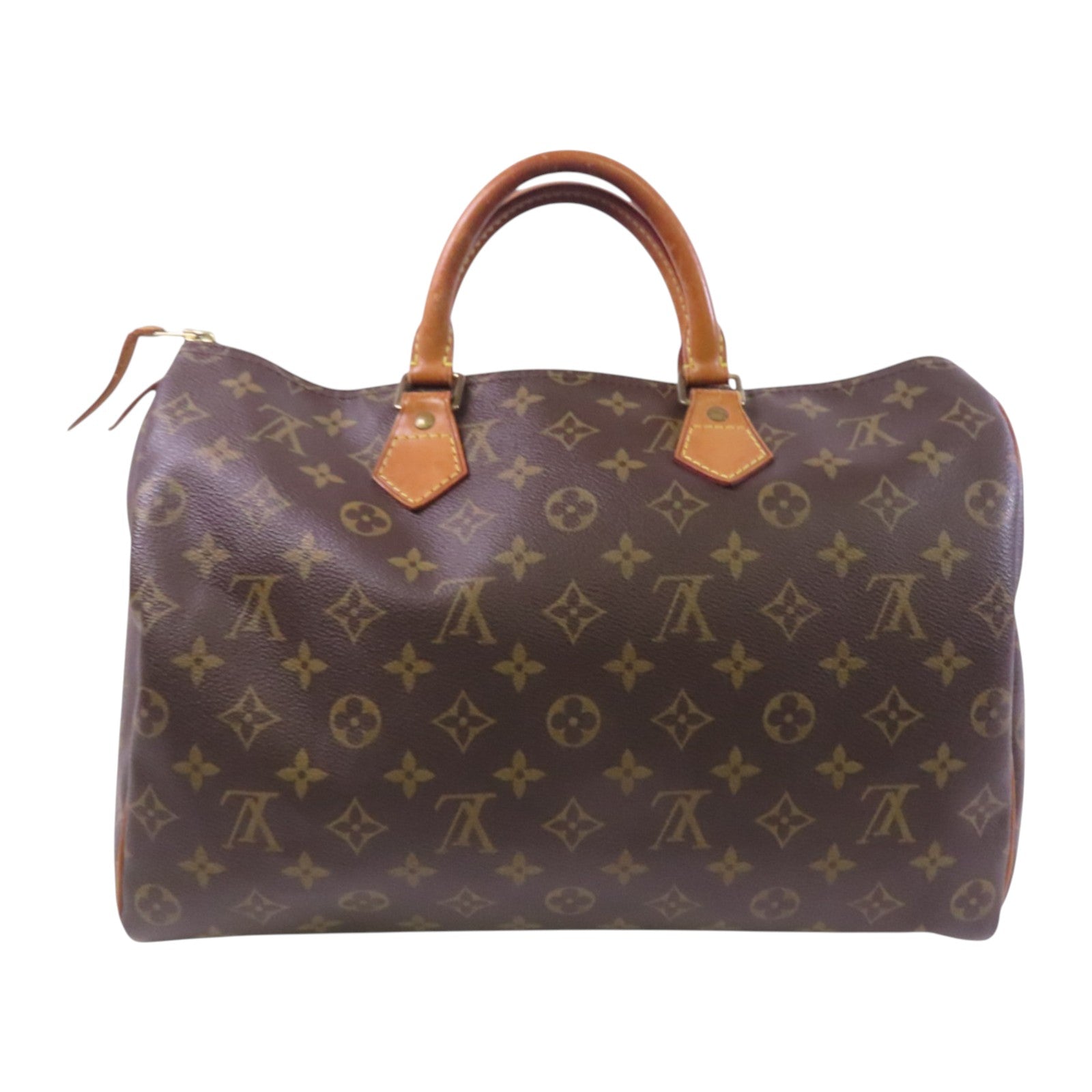 LOUIS VUITTON Monogram Speedy 35金扣手挽袋