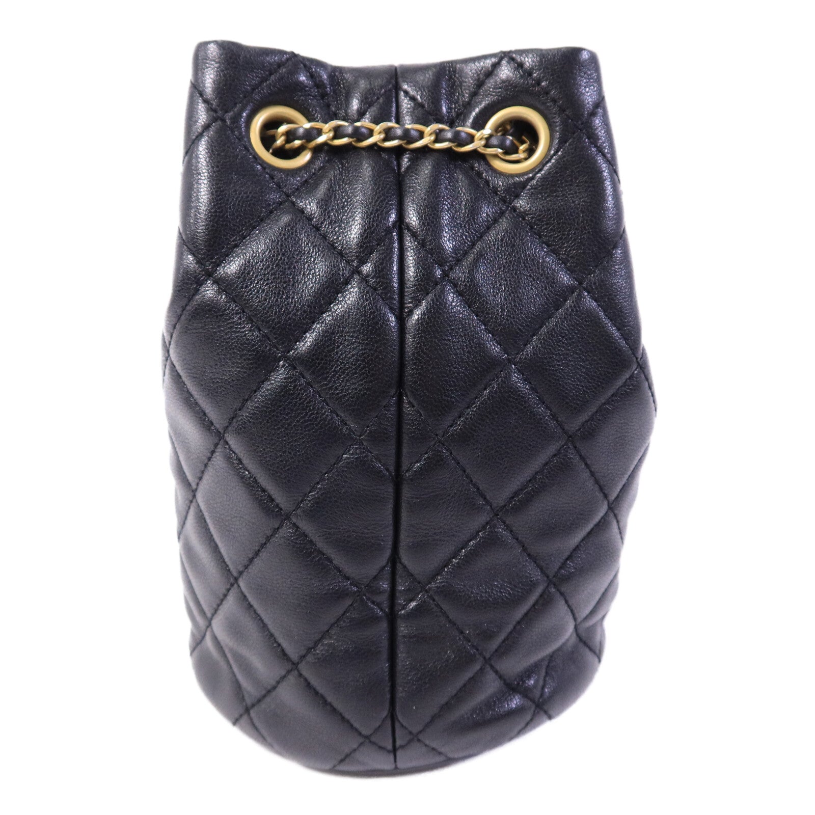 CHANEL 羊皮皮革Bucket Bag鏈帶肩背袋