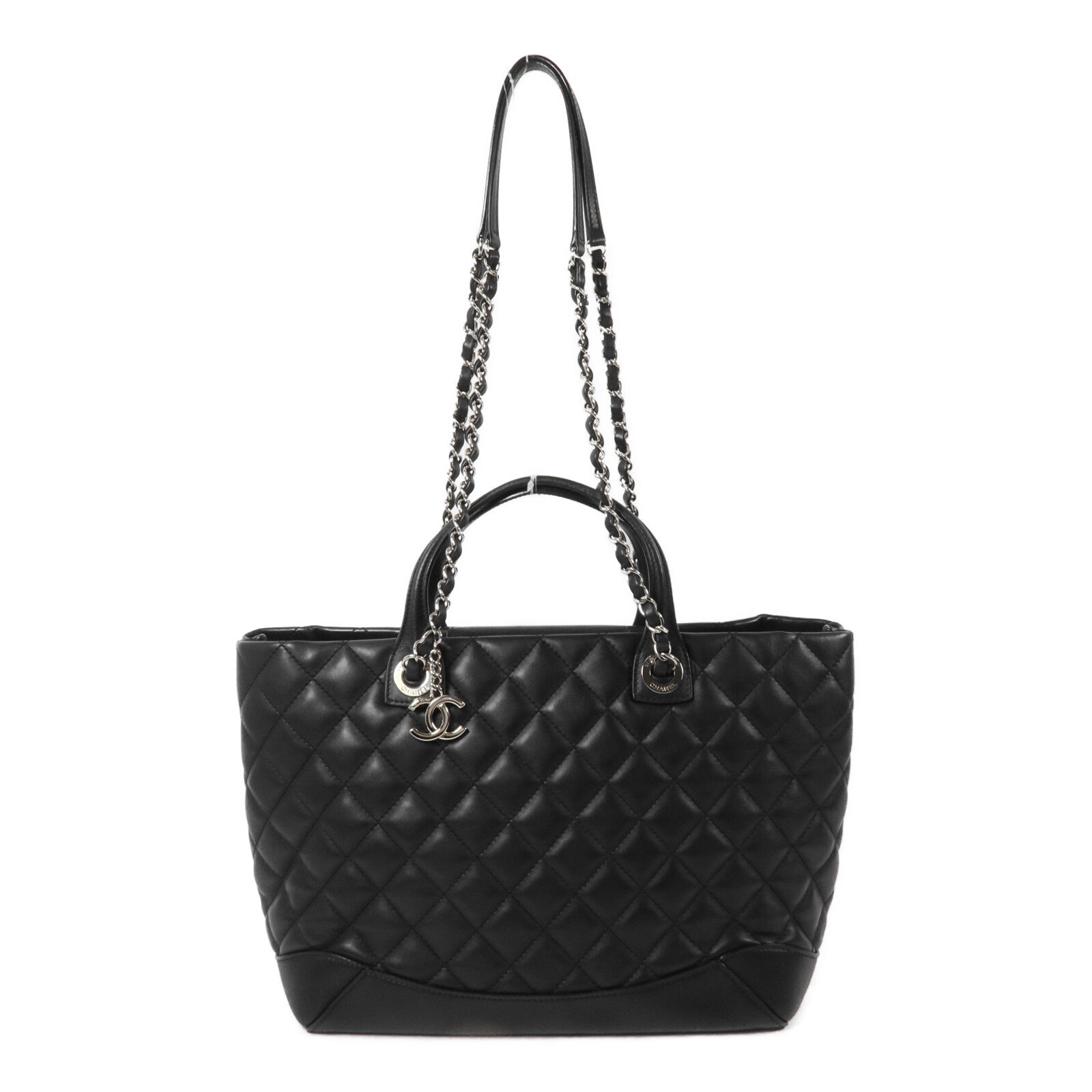 CHANEL 羊皮皮革Chain Shoulder鏈帶手挽肩背兩用袋