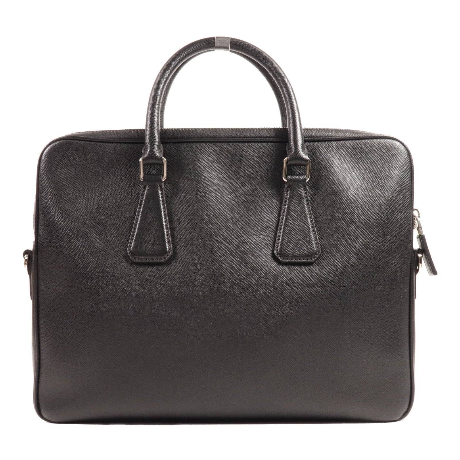 PRADA 牛皮皮革Work Bag銀扣公事包