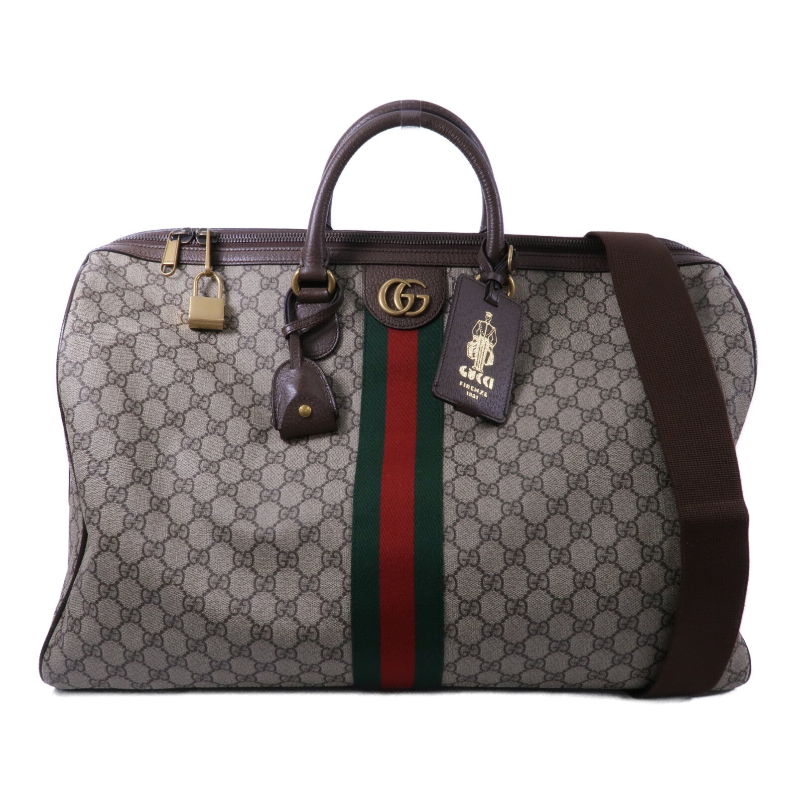 GUCCI 塗層帆布Ophidia GG Large Duffle Bag手挽肩背兩用袋