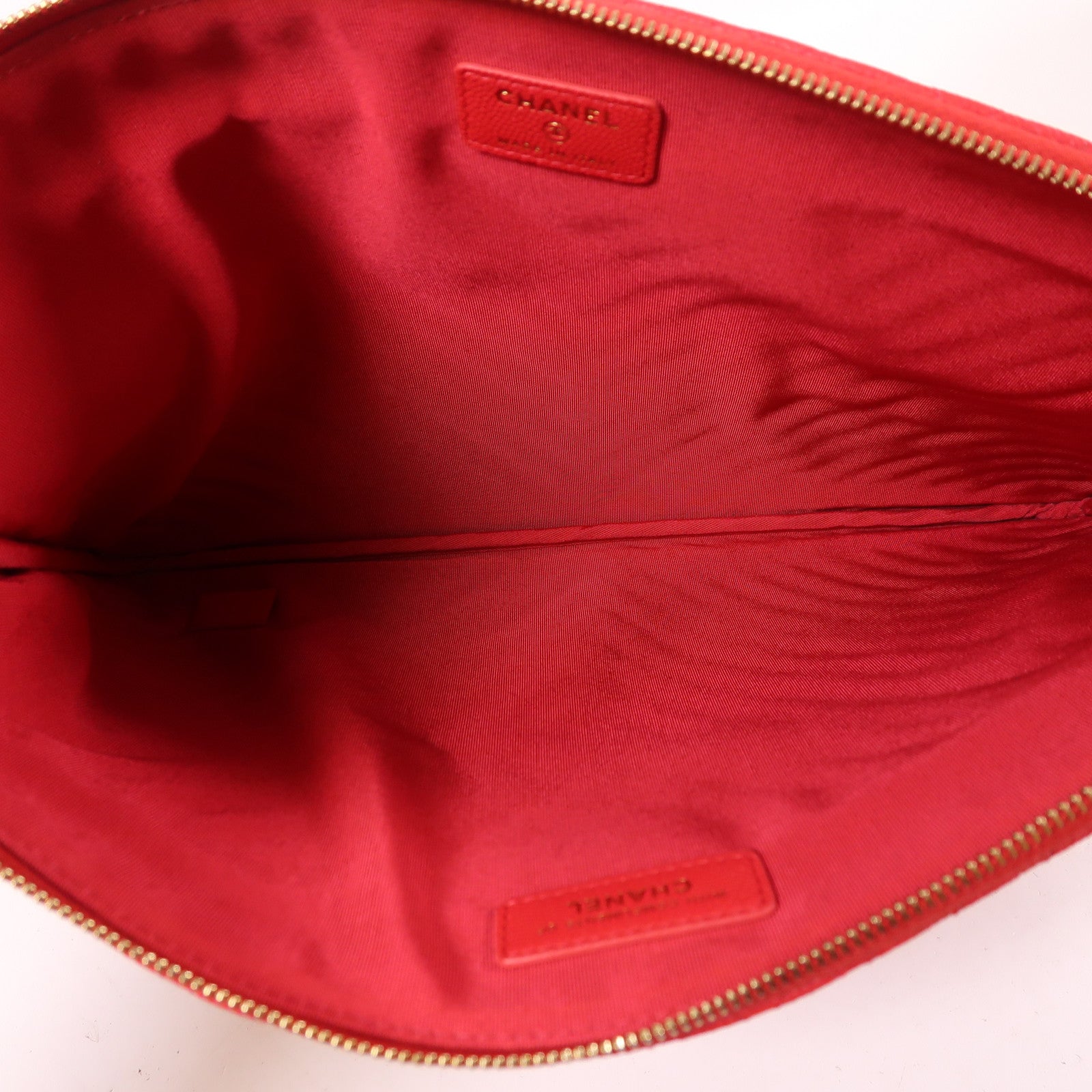 CHANEL 牛皮皮革Clutch金扣手拿包