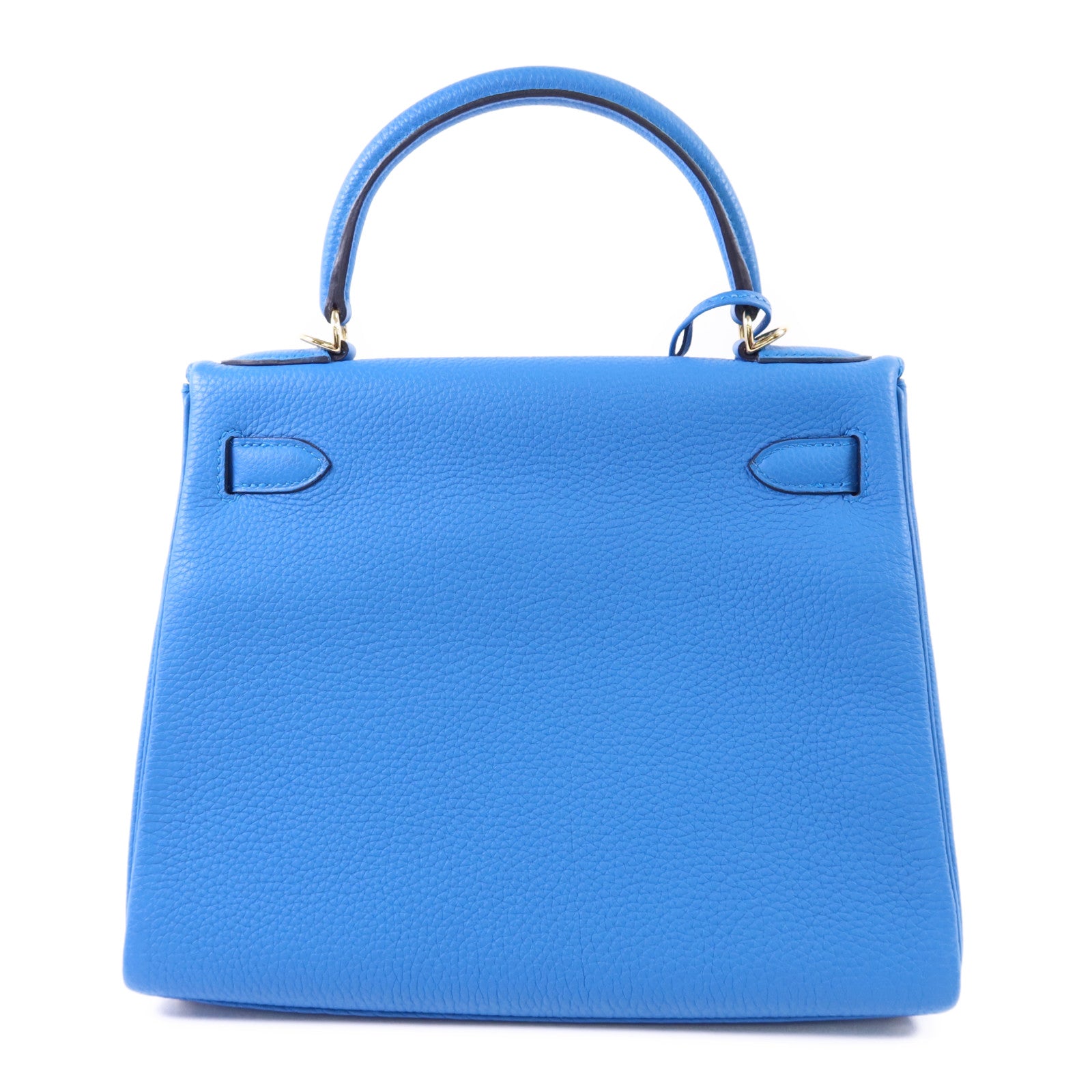 HERMES 【Hermes Fair】Epsom皮革Kelly 28金扣手挽肩背兩用袋Bleu Zanzibar