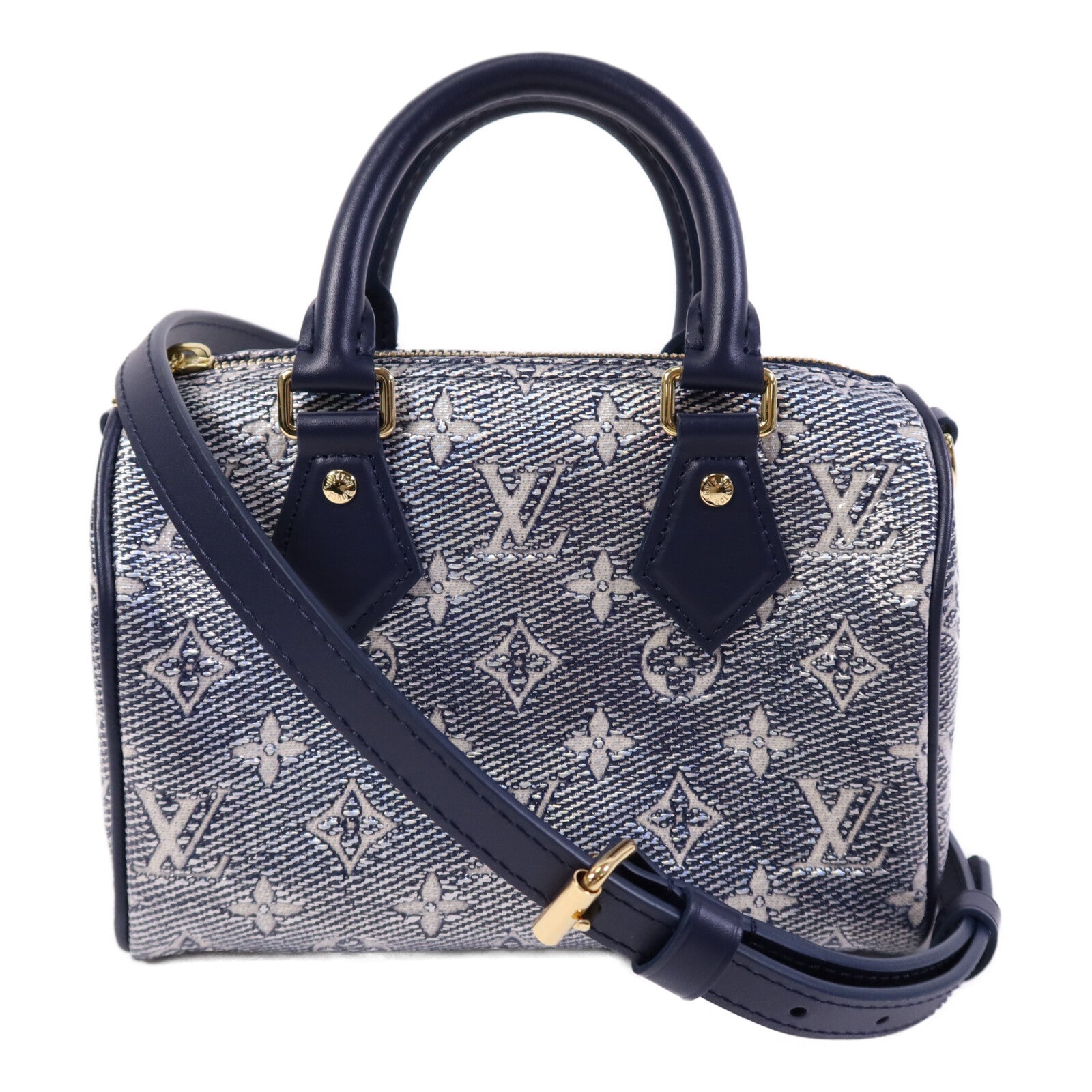 LOUIS VUITTON Monogram Laminated Jacquard Speedy Bandoulière 20金扣手挽肩背兩用袋