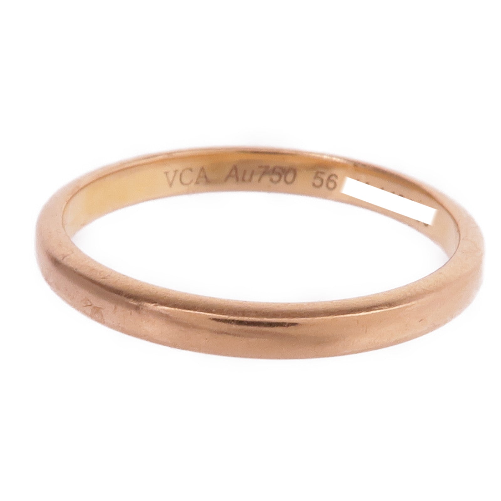 Van Cleef & Arpels 18K玫瑰金Toujours Wedding Band戒指VCA#56/US#7.5