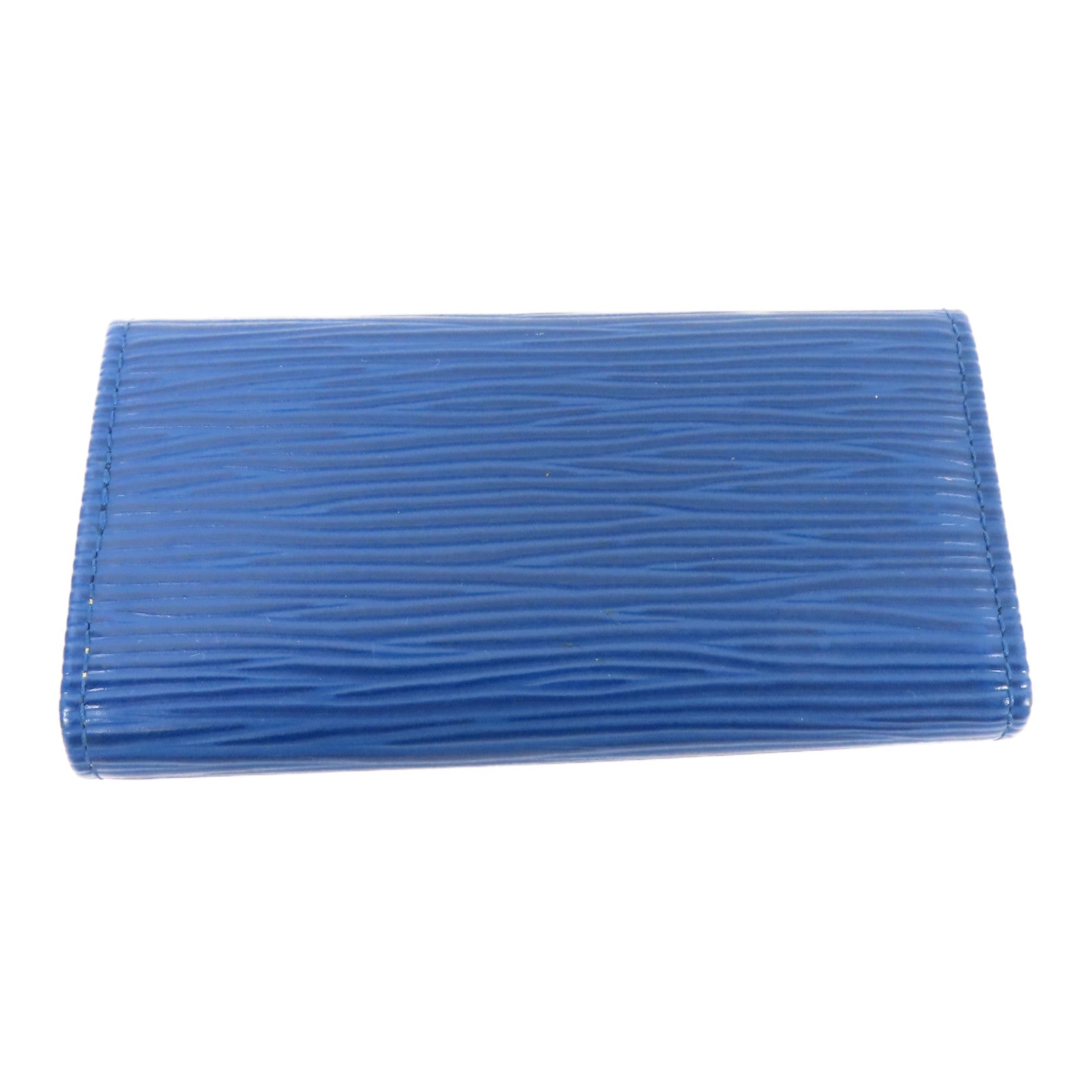 LOUIS VUITTON LV GHW Key Case Key Holder M6382G Epi Blue