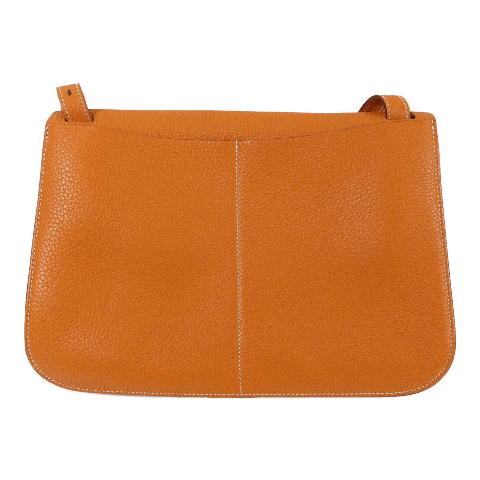 HERMES Clemence皮革Halzan 31手挽肩背兩用袋Orange
