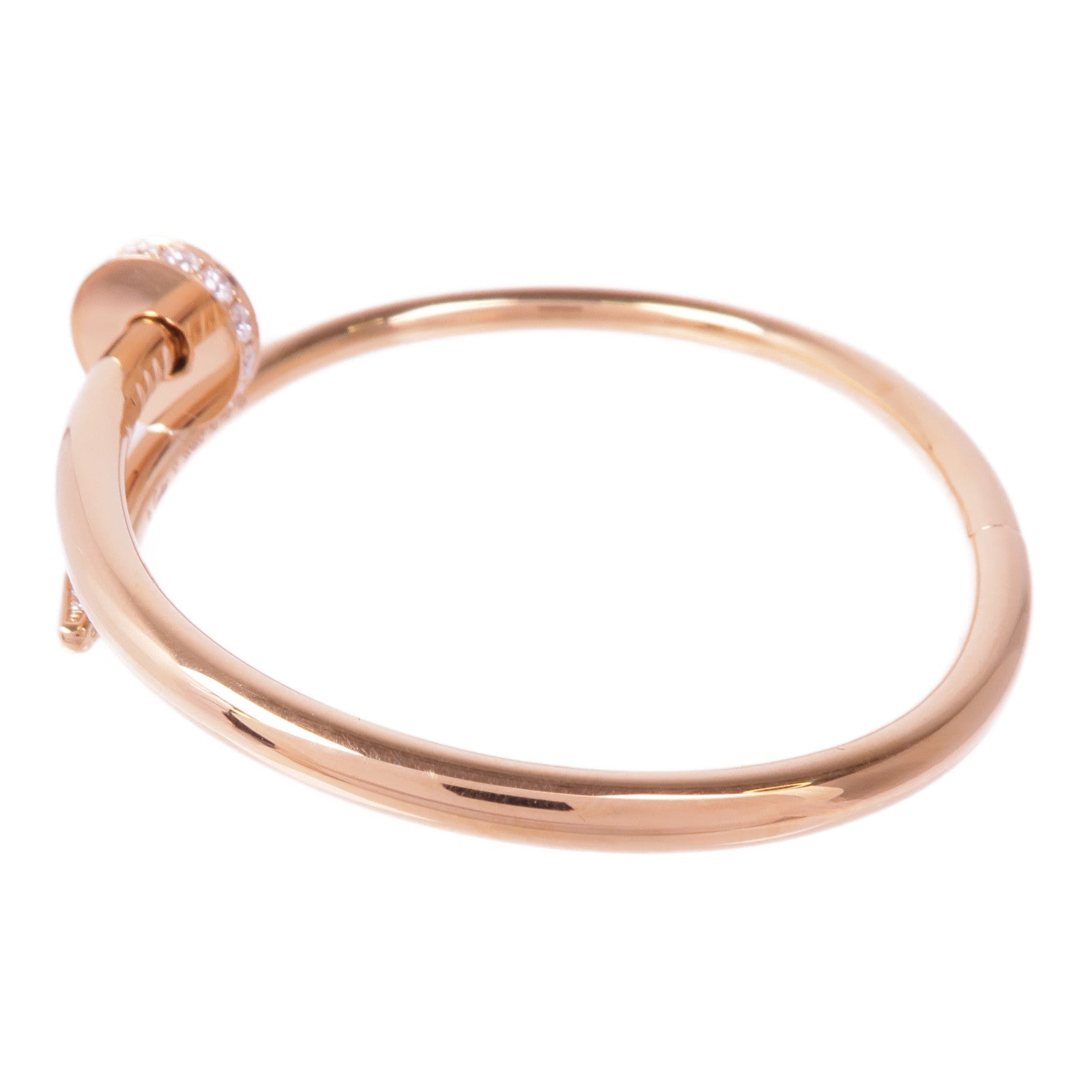 CARTIER 18K玫瑰金Juste Un Clou鑽石手鐲Cartier#17