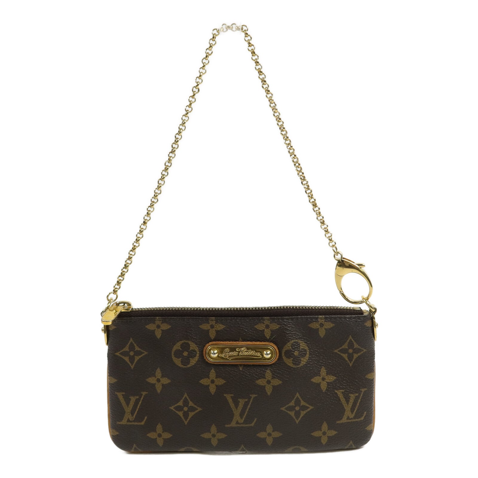 LOUIS VUITTON Monogram Pochette Milla MM 鏈帶肩背袋