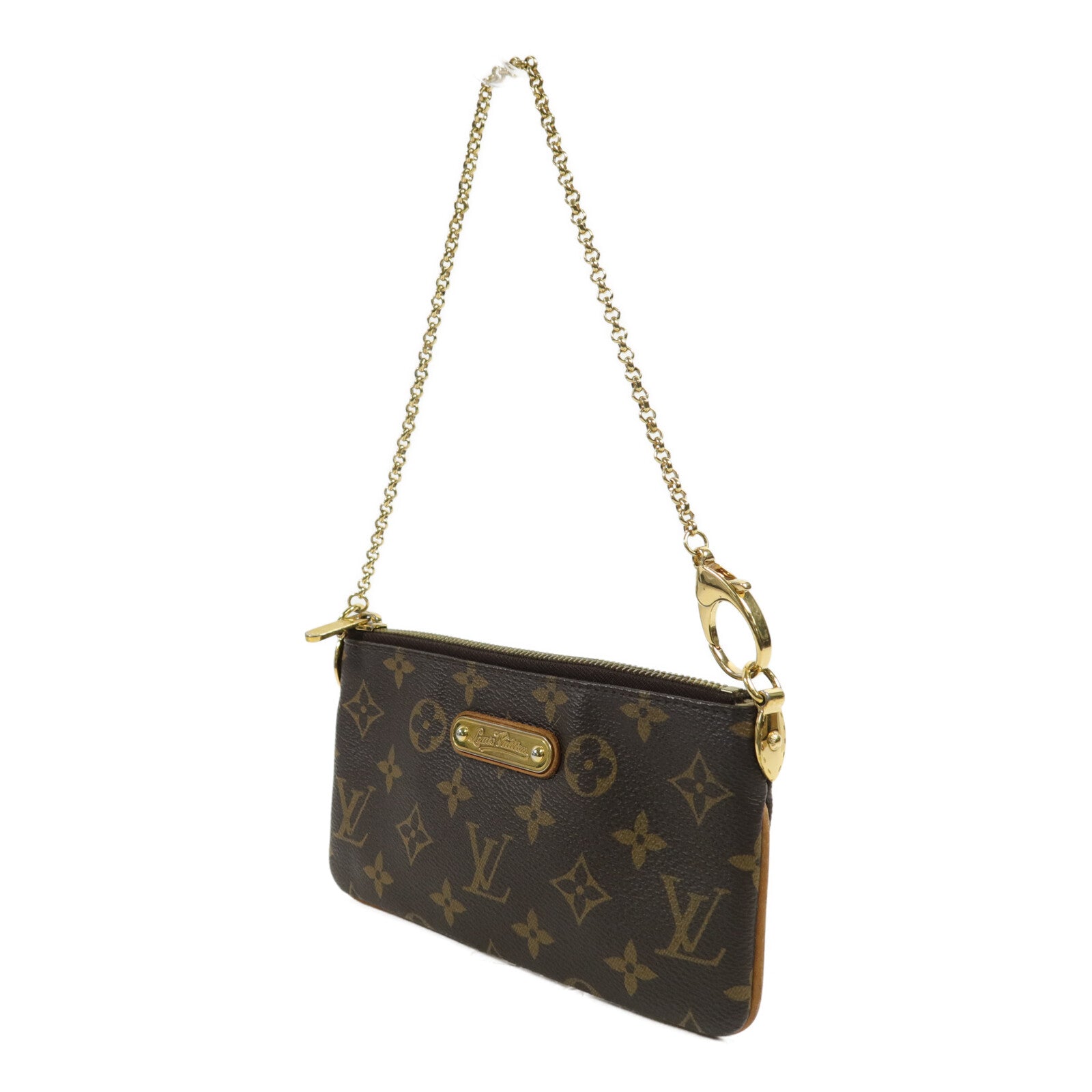 LOUIS VUITTON Monogram Pochette Milla MM 鏈帶肩背袋