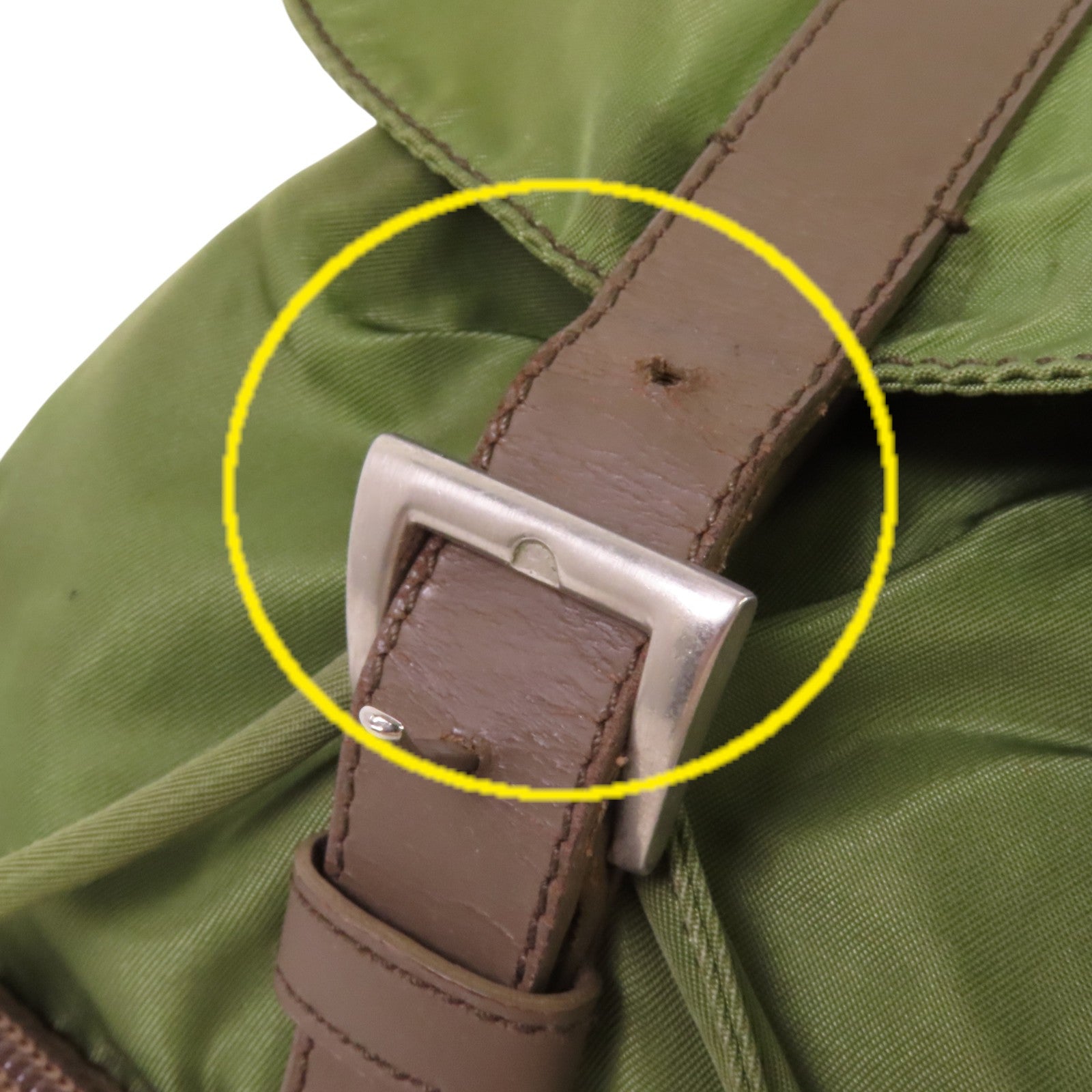 PRADA 尼龍Rucksack銀扣背包