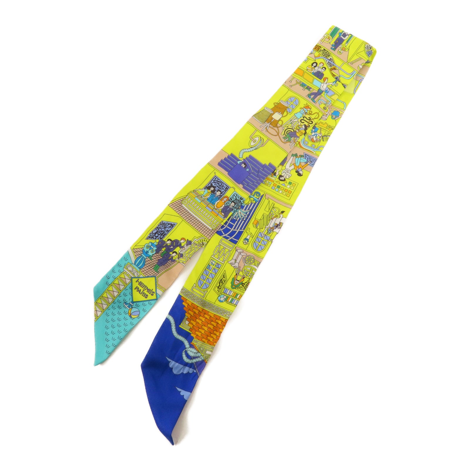 HERMES 絲質Twilly絲巾