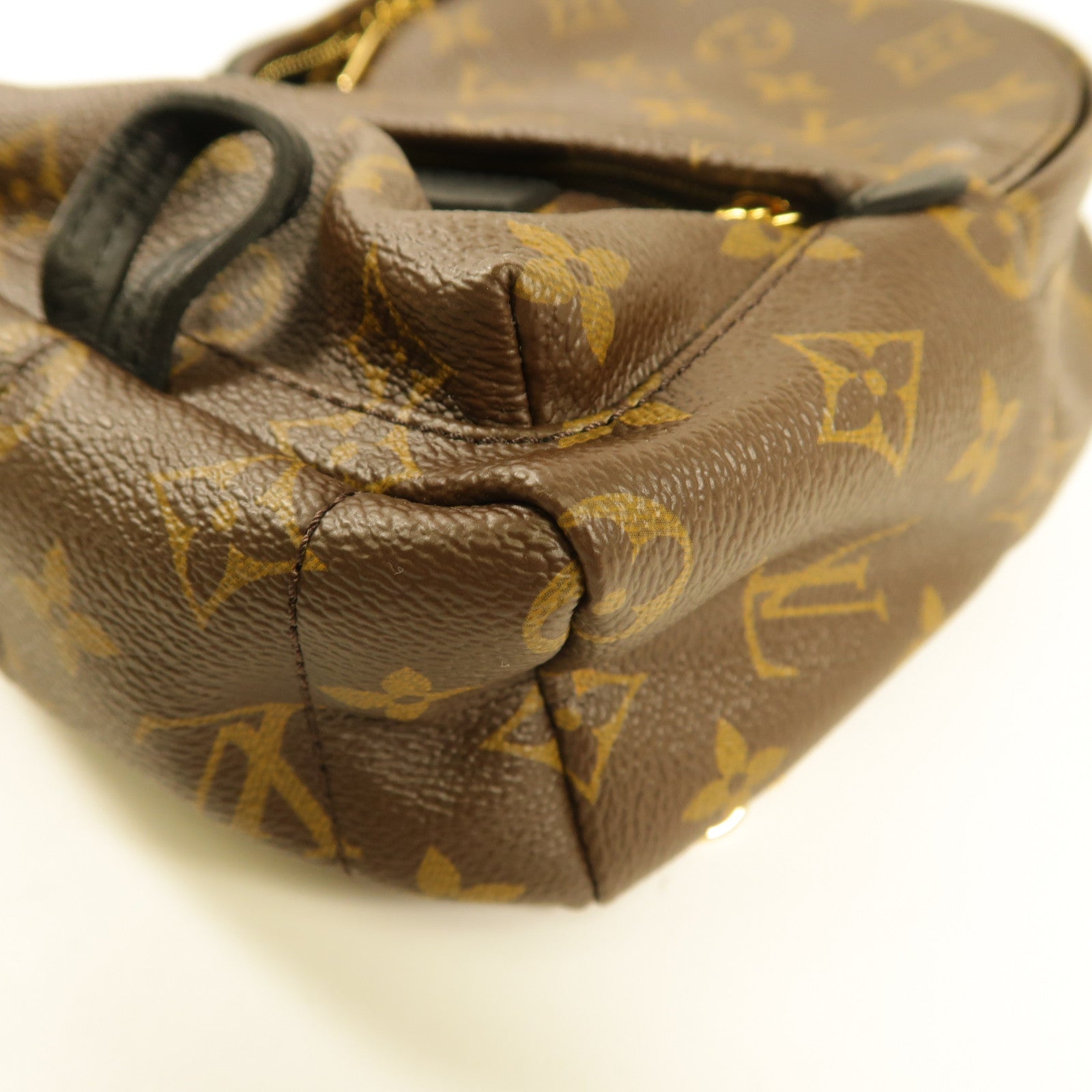 LOUIS VUITTON Monogram Mini Palm Springs金扣背包啡色