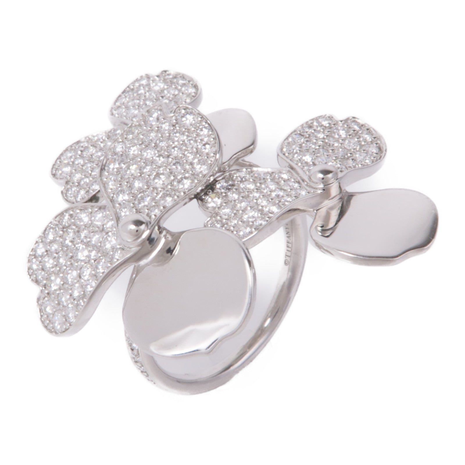 TIFFANY&CO 【激減優惠】PT950鉑金Paper Flowers Diamond Ring鑽石戒指US#6