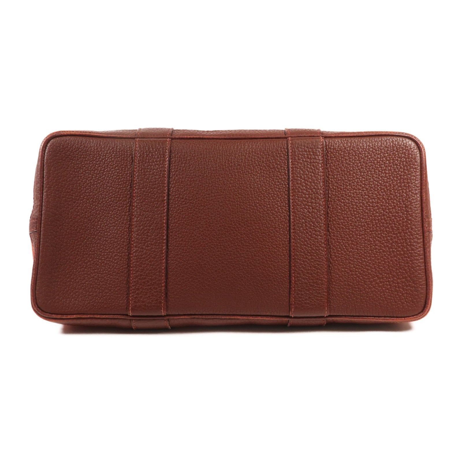 HERMES 帆布Garden Party PM銀扣手挽袋Cuivre