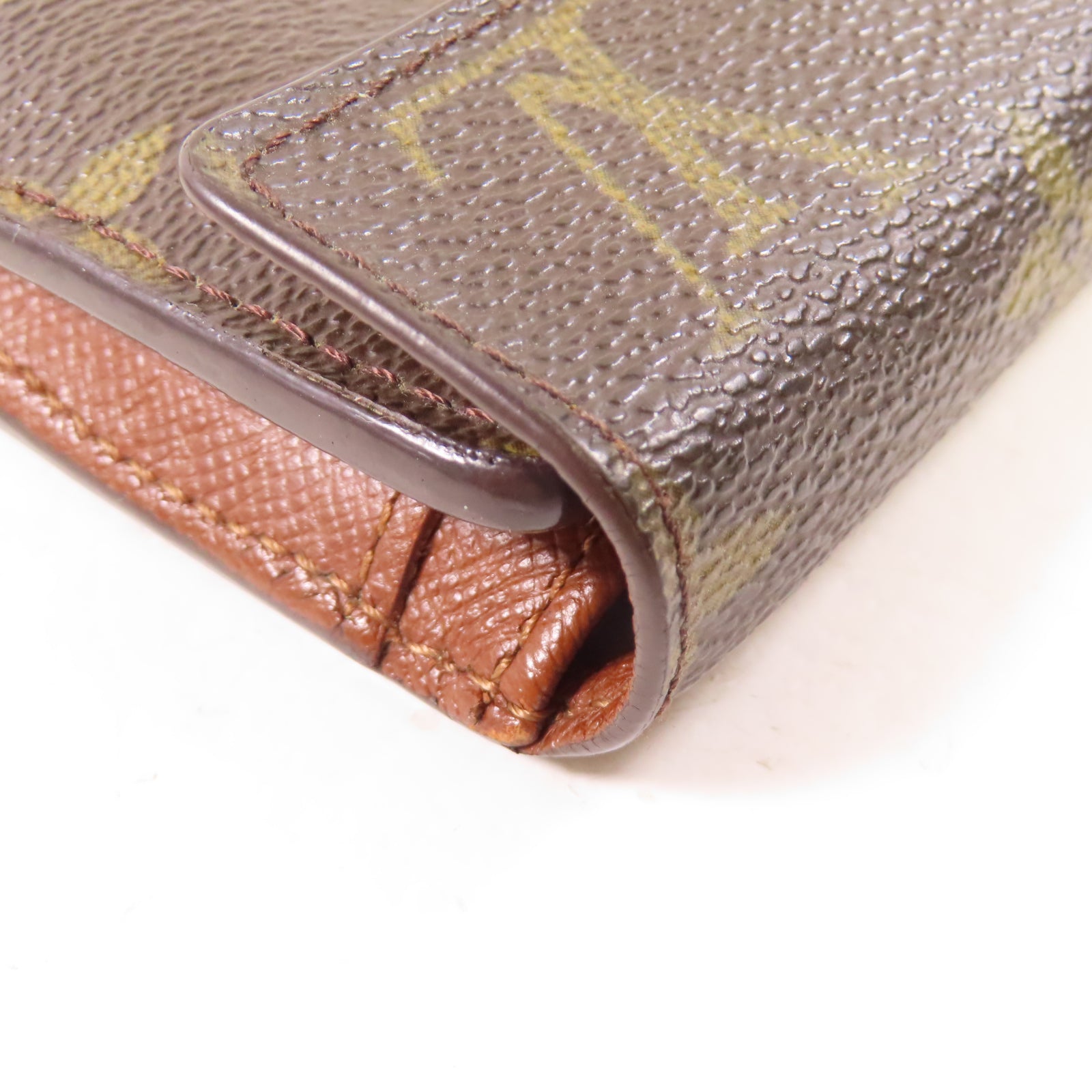 LOUIS VUITTON 【激減優惠】Monogram Short Wallet金扣錢包啡色