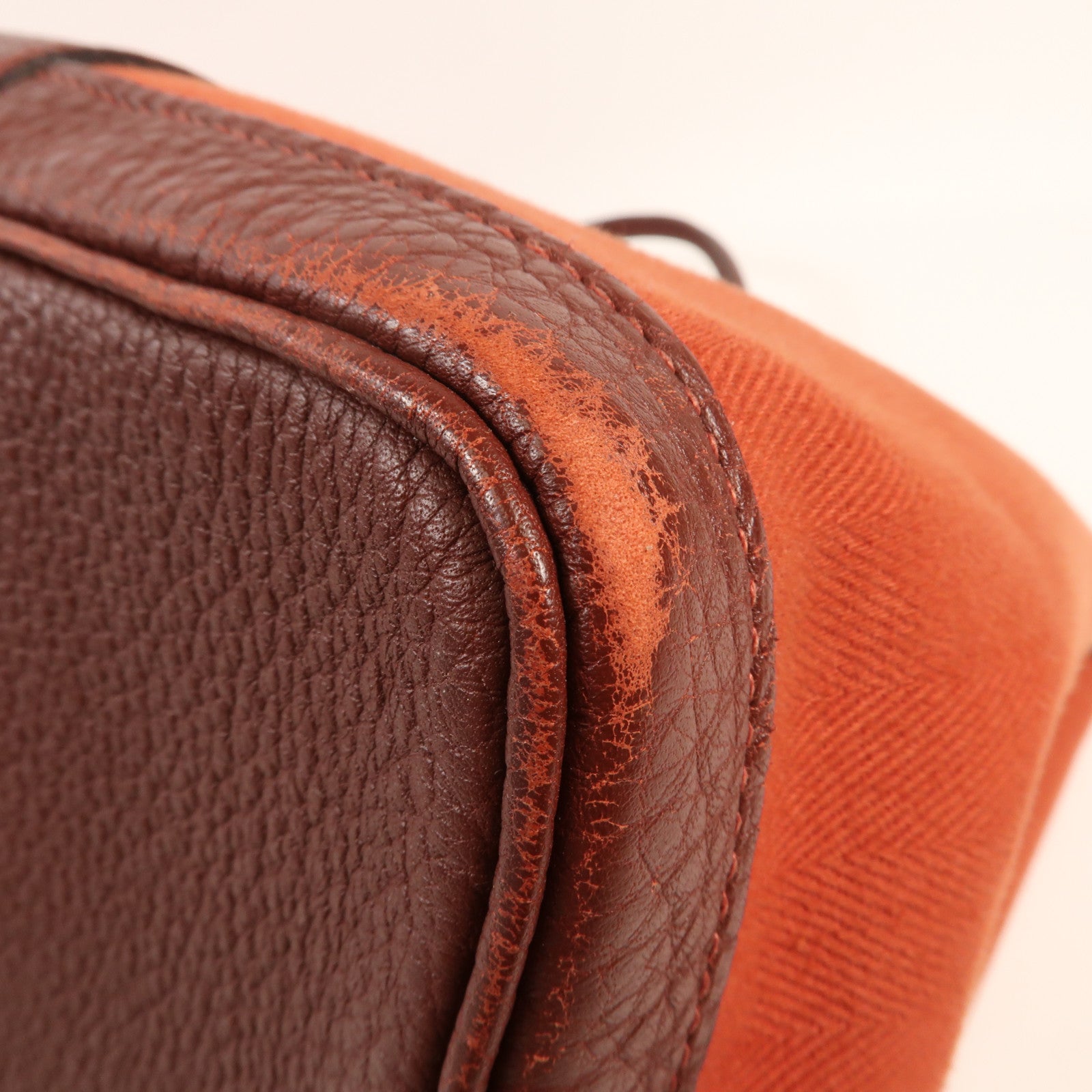 HERMES 帆布Garden Party PM銀扣手挽袋Cuivre