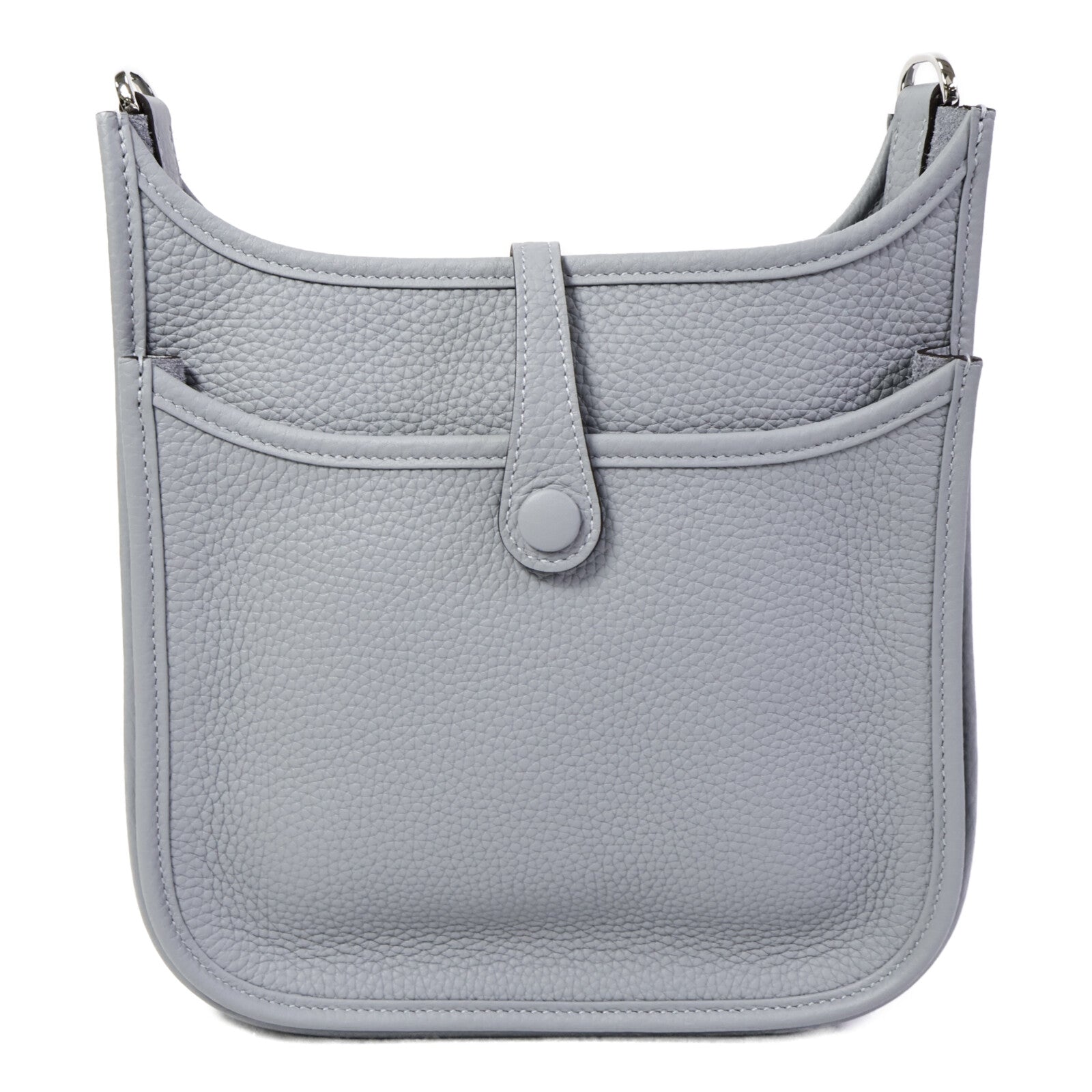 HERMES Clemence皮革Evelyne 23肩背袋Gris Pantin