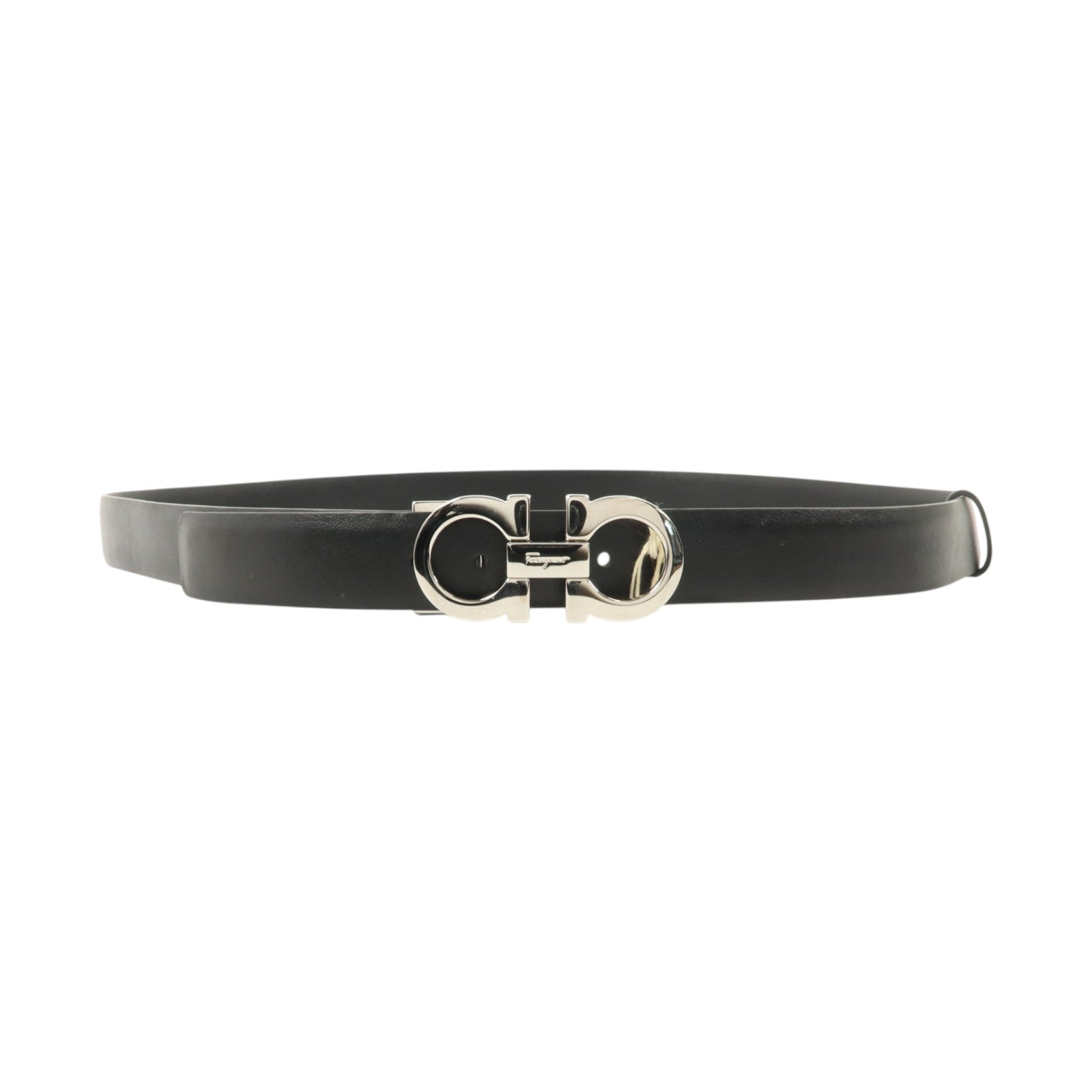 SELECTION 牛皮皮革Ferragamo Reversible Belt 100cm銀扣皮帶