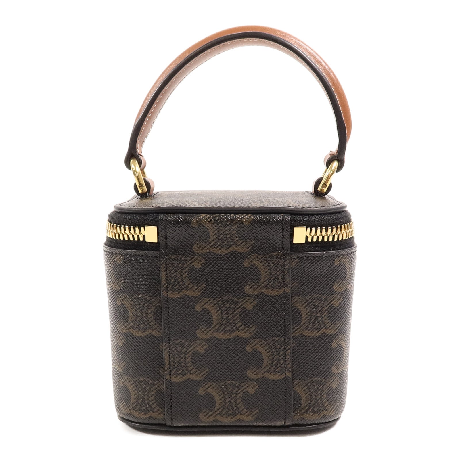 CELINE 塗層帆布Mini Vanity Case手挽肩背兩用袋