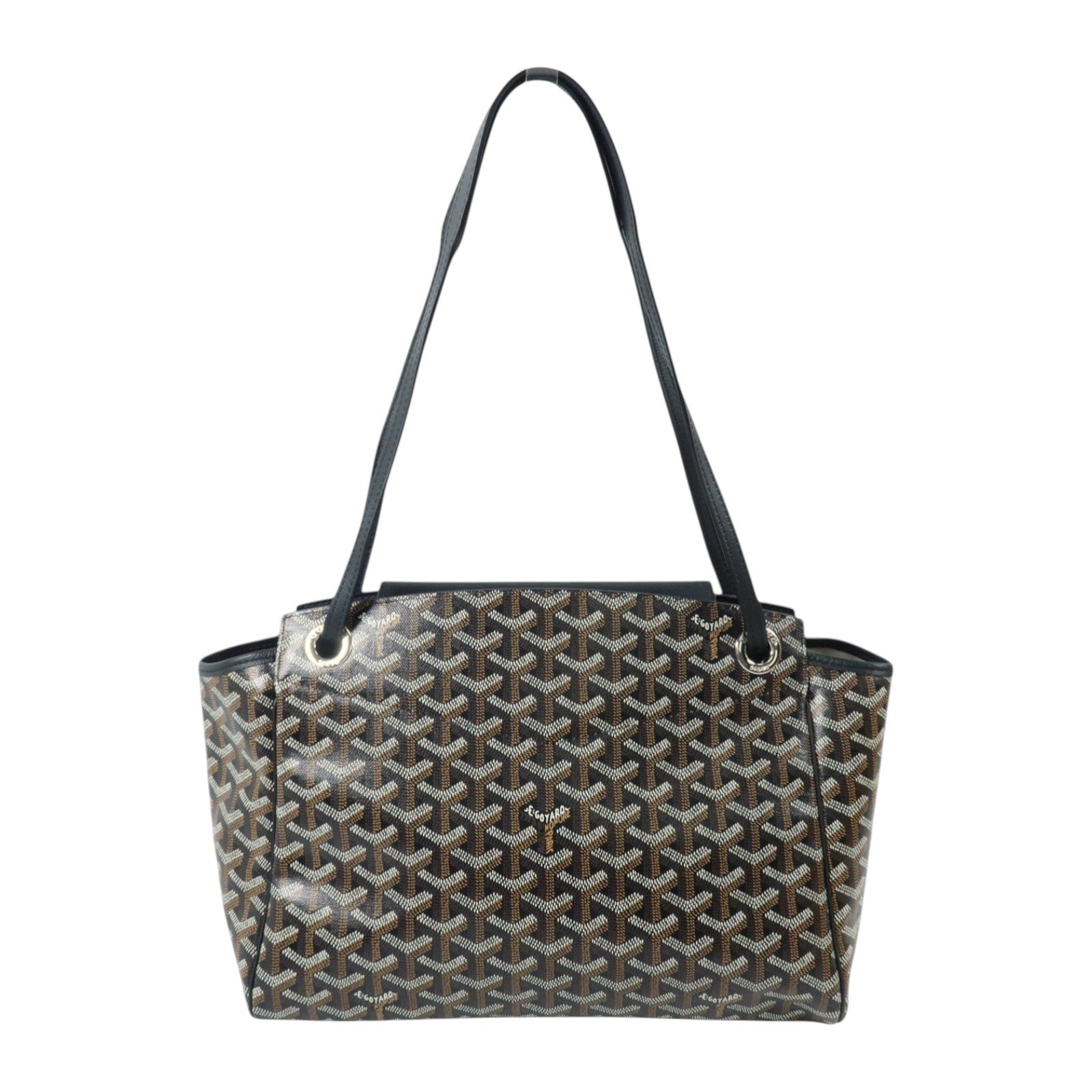 GOYARD 塗層帆布Sac Rouette Souple PM銀扣肩背袋