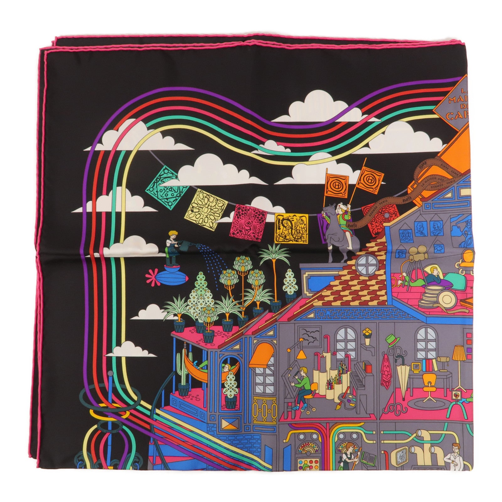 HERMES 絲質Scarf 90X90絲巾