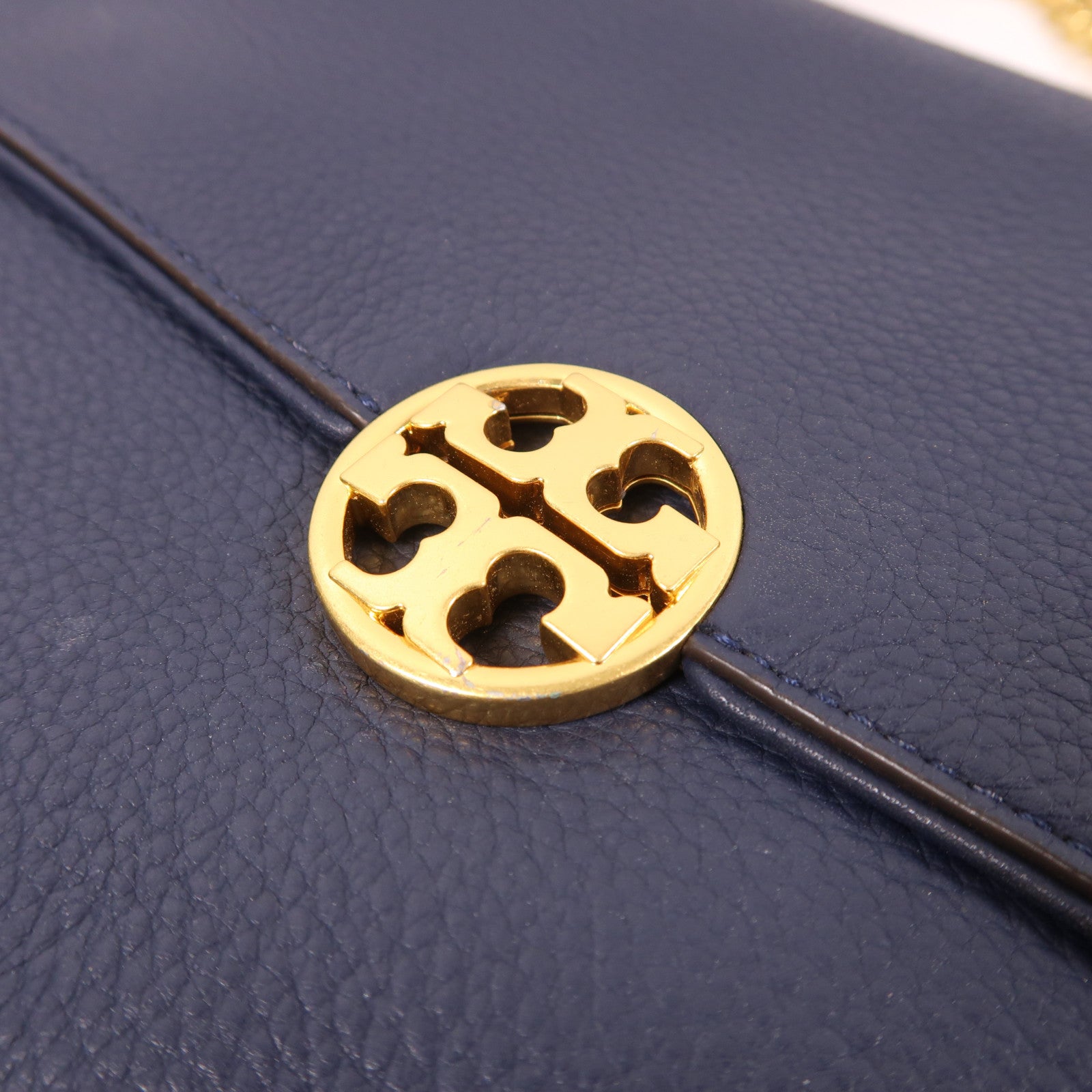 Tory Burch 牛皮皮革2 Way Bag金扣鏈帶手挽肩背兩用袋