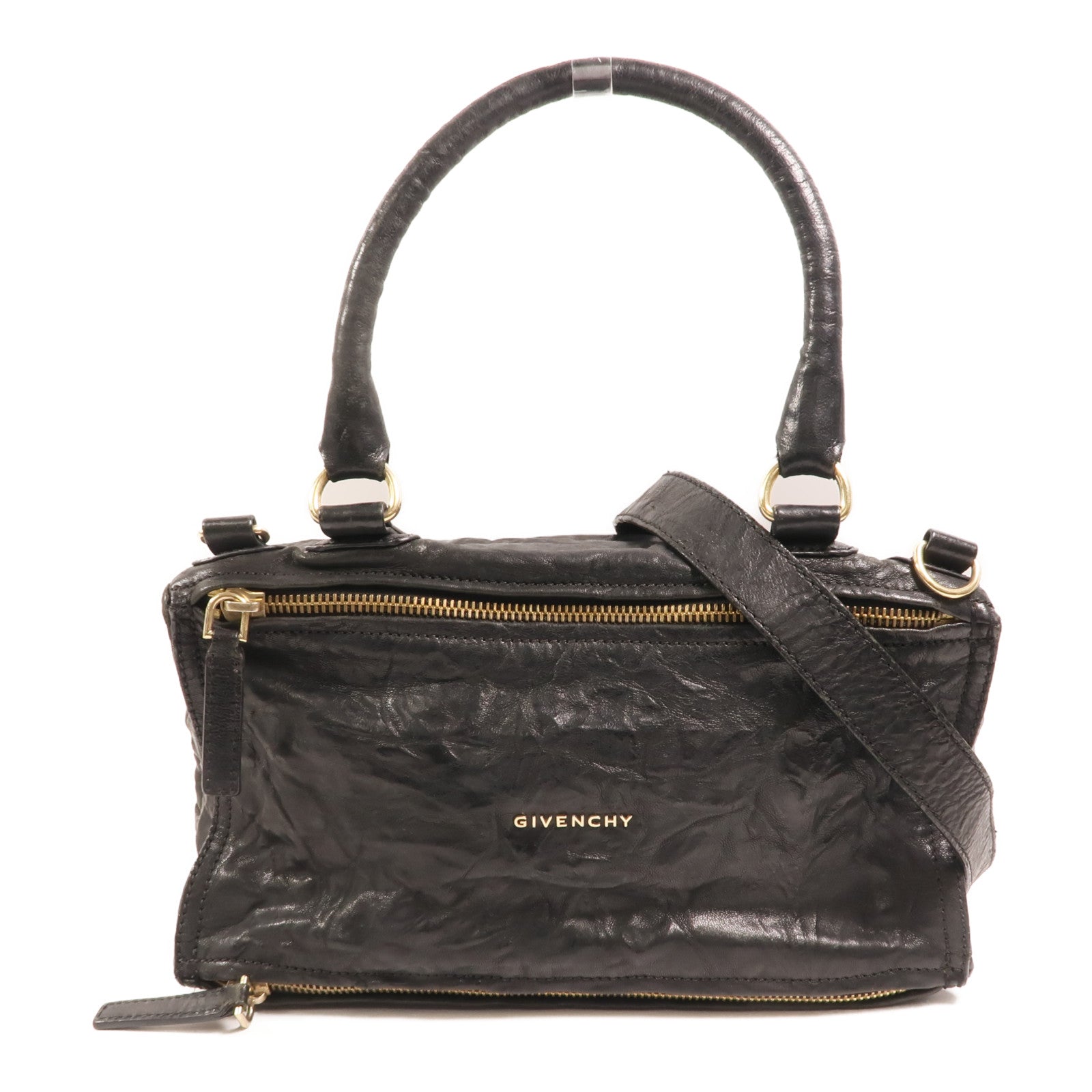 GIVENCHY 牛皮皮革Pandora金扣手挽肩背兩用袋