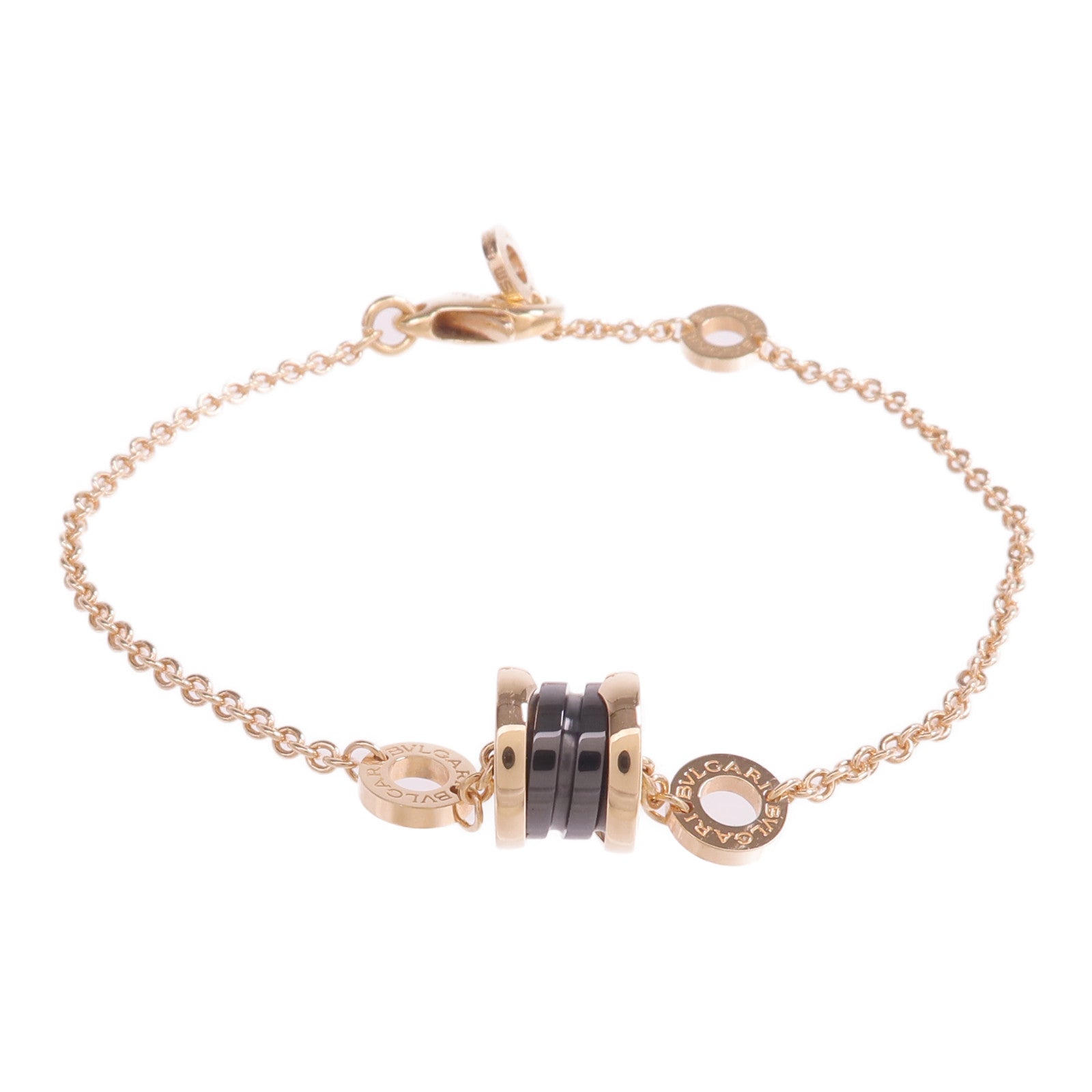 BVLGARI 18K玫瑰金/陶瓷B.zero 1 Bracelet手鏈