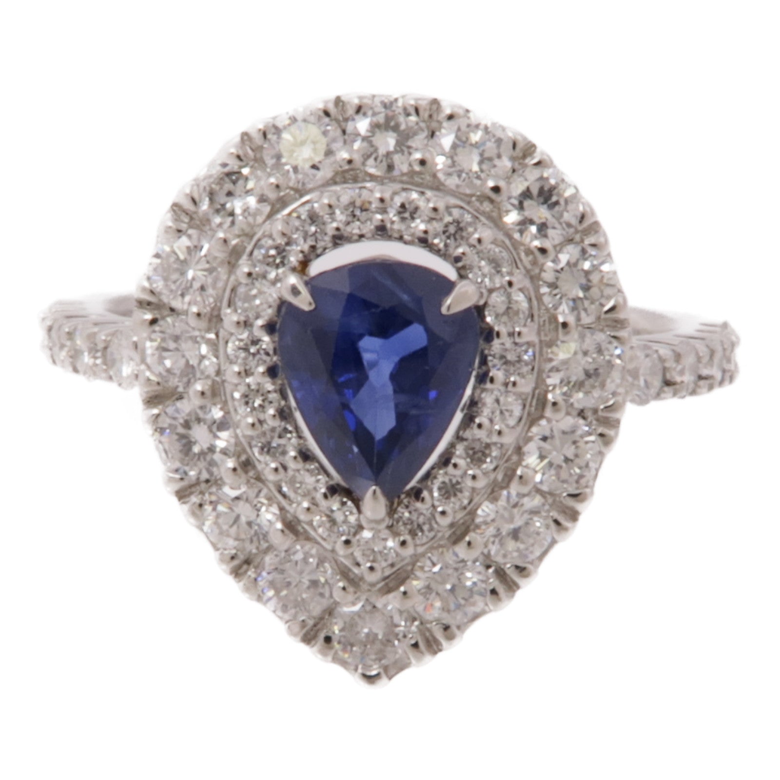 JEWELRY【激減優惠】 PT950鉑金Sapphire/Diamond Ring藍寶石/鑽石戒指US#6