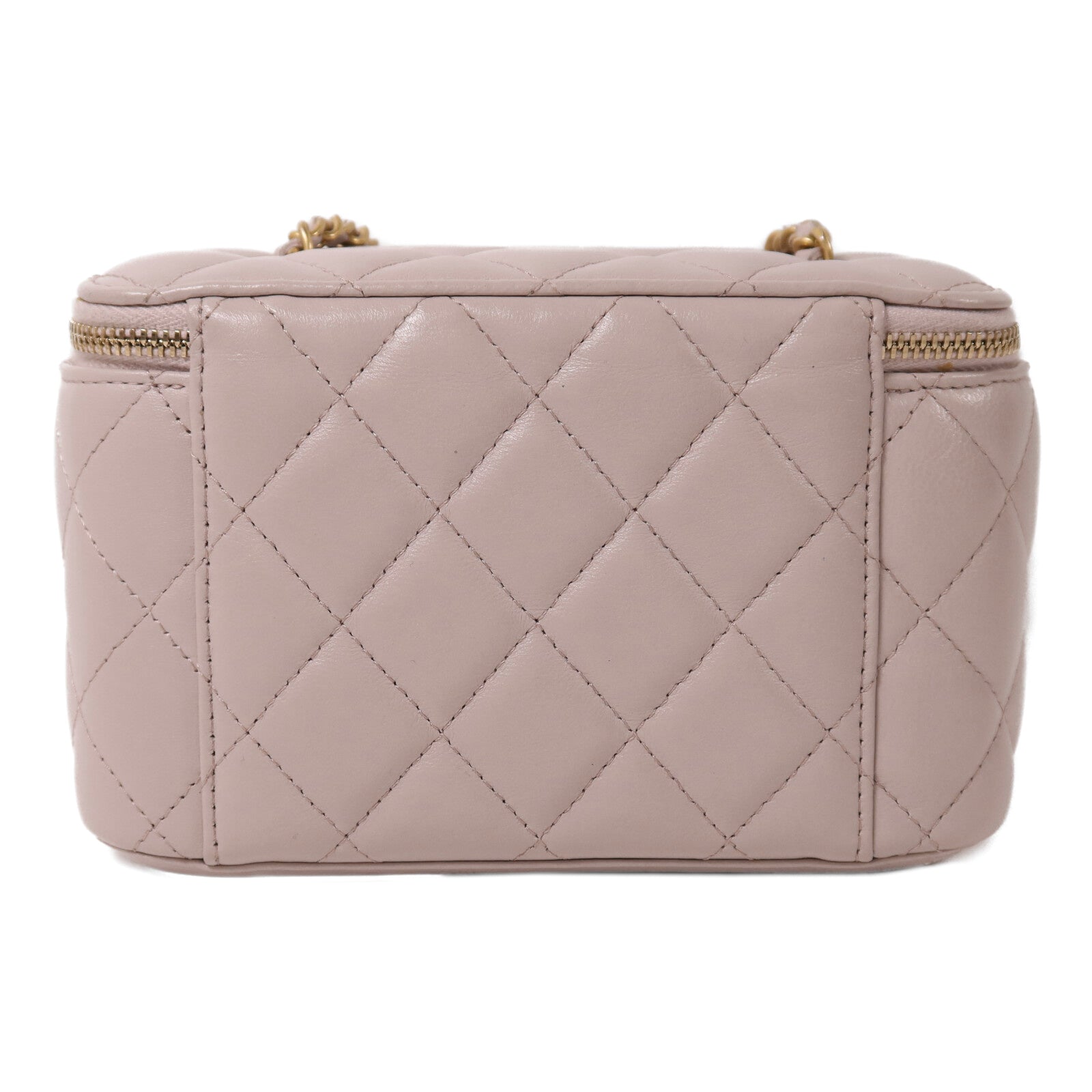 CHANEL 羊皮皮革Gold Ball Vanity Case金扣鏈帶肩背袋