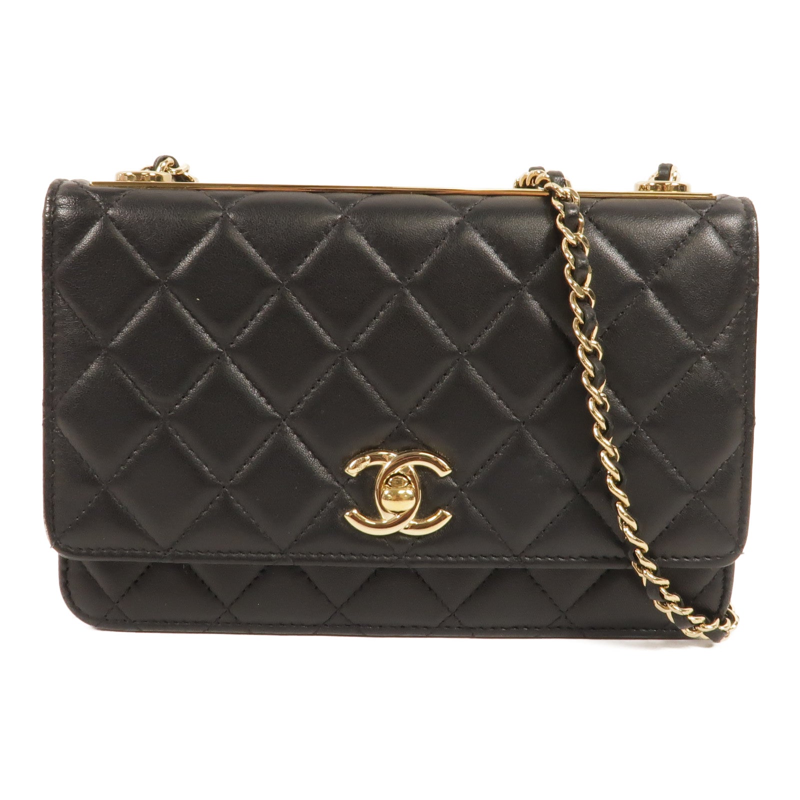 CHANEL 羊皮皮革Trendy Wallet On Chain鏈帶肩背袋
