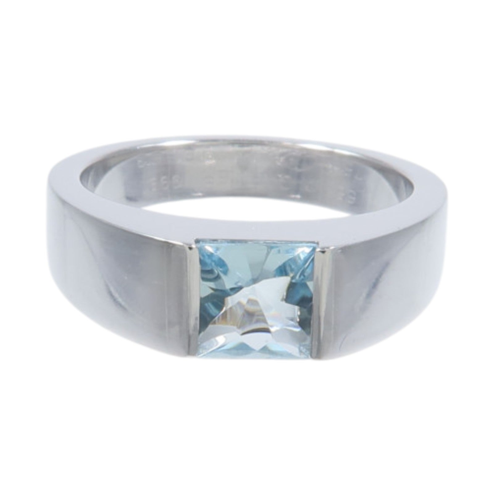 CARTIER 18K白金Tank Ring戒指