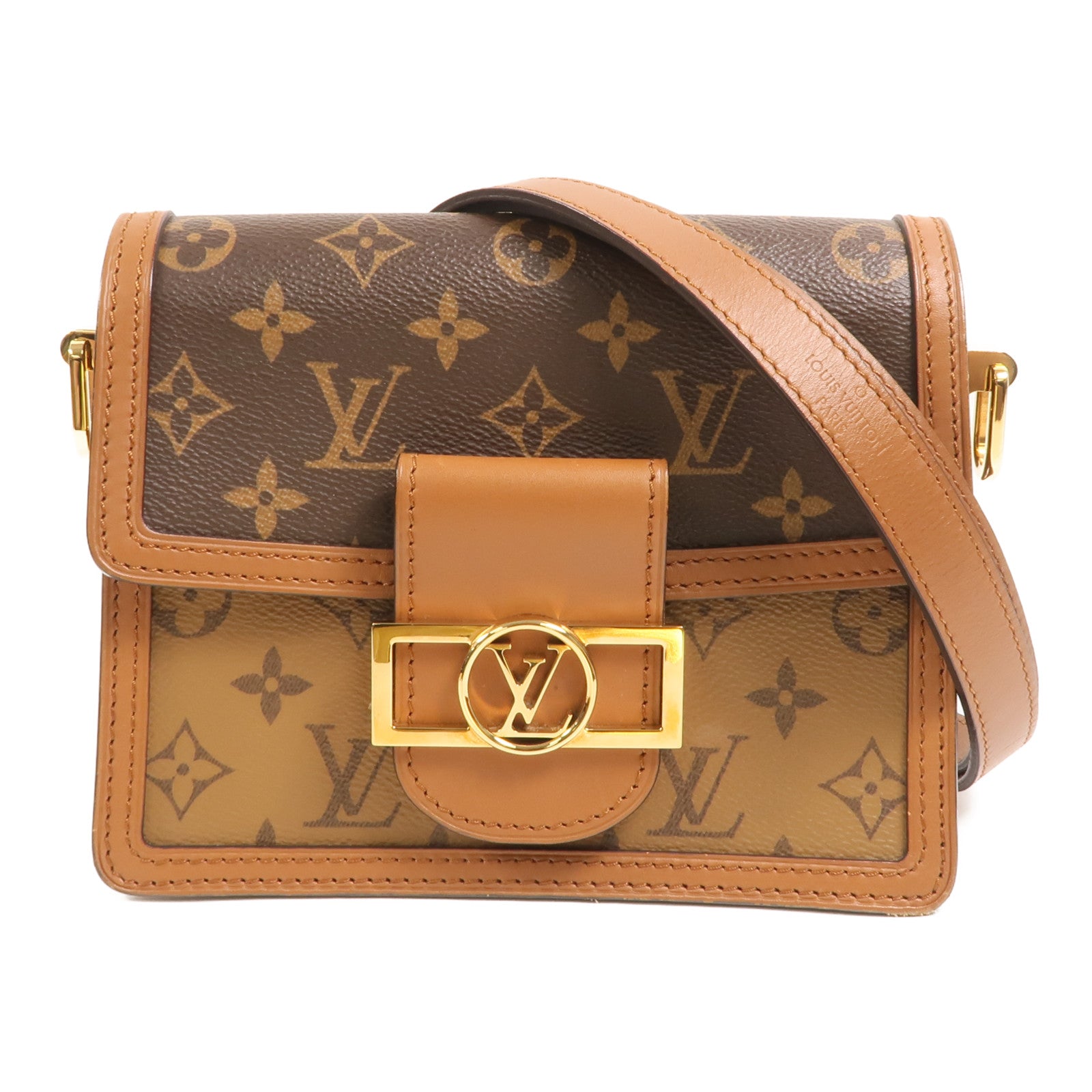 LOUIS VUITTON Monogram Reverse Mini Dauphine肩背袋