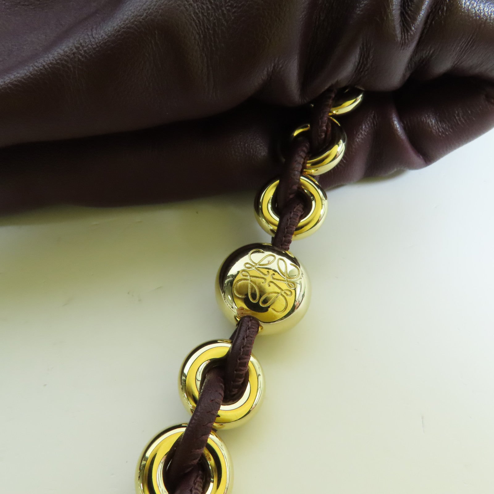 LOEWE 羊皮皮革Medium Flamenco Purse金扣肩背袋