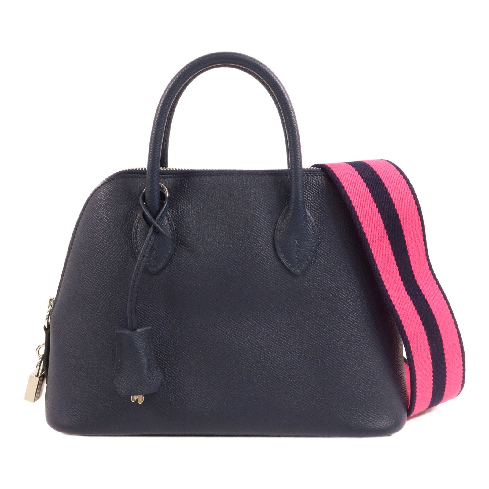 HERMES Epsom皮革Bolide 27手挽肩背兩用袋Bleu Navy