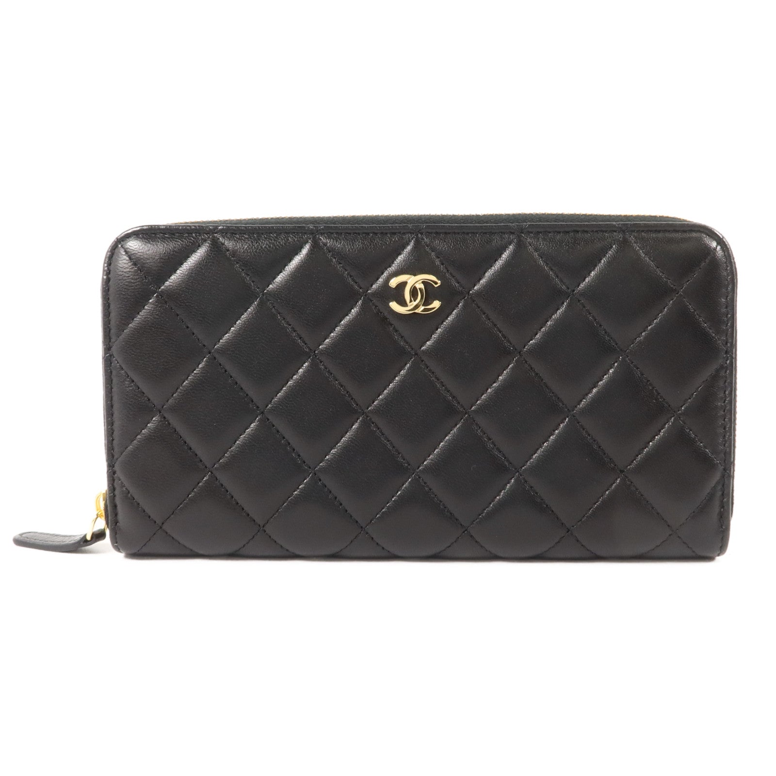 CHANEL 羊皮皮革Zipper Long Wallet長錢包