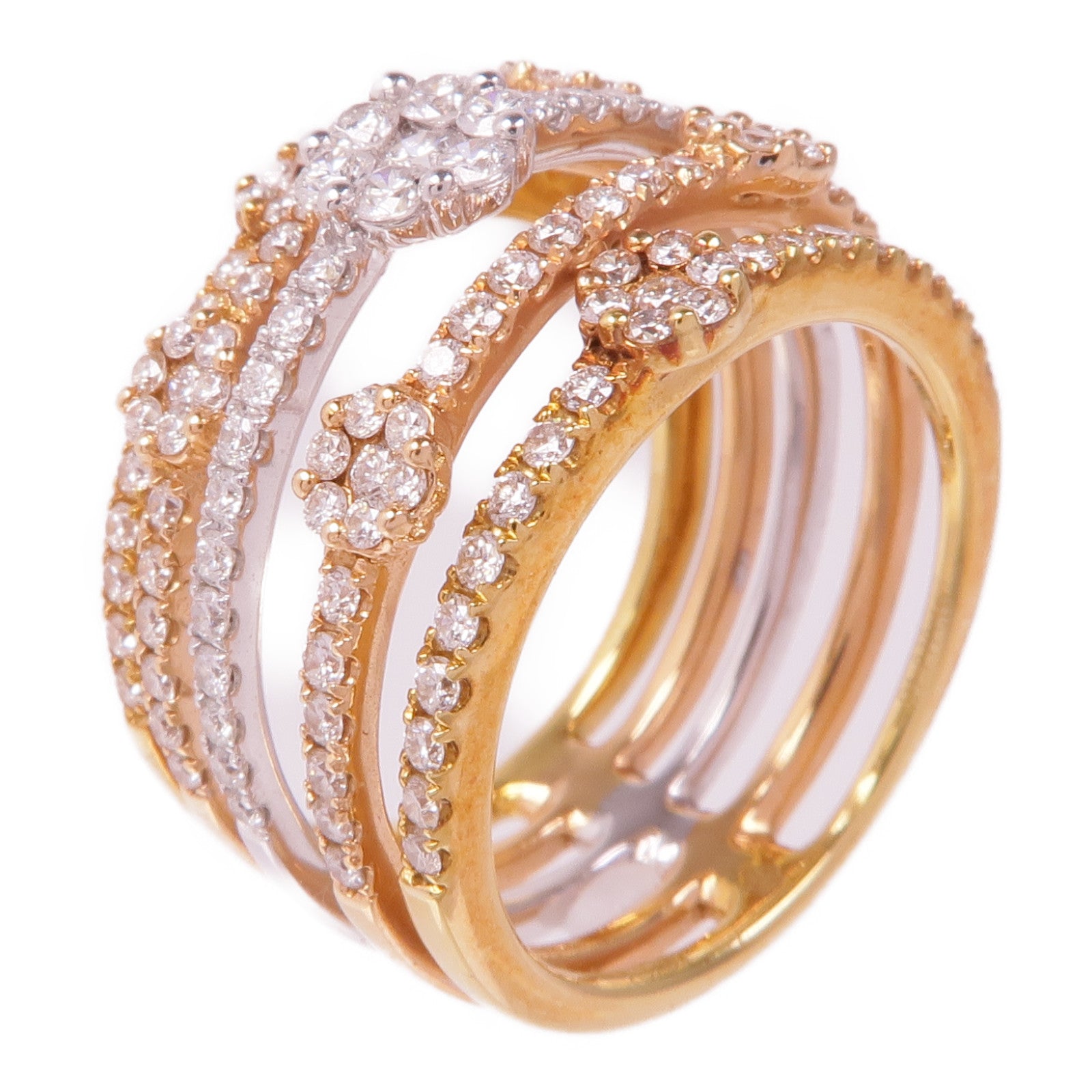 JEWELRY 18K玫瑰金/白金Diamond Ring鑽石戒指US#6