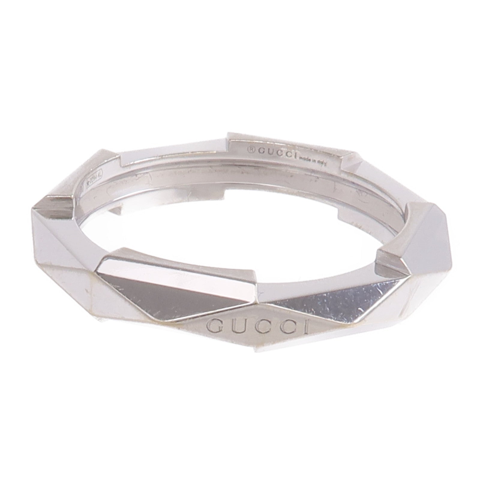 GUCCI 18K白金Link To Love Ring戒指