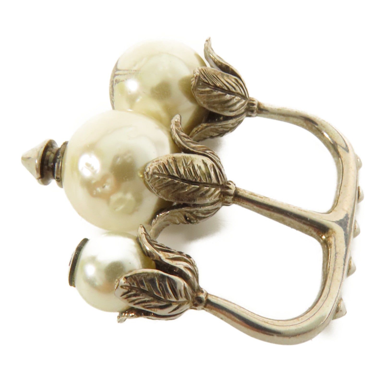 GUCCI GG 3 Pearl Multi Finger Ring Metal PVC US#4.5-5.75