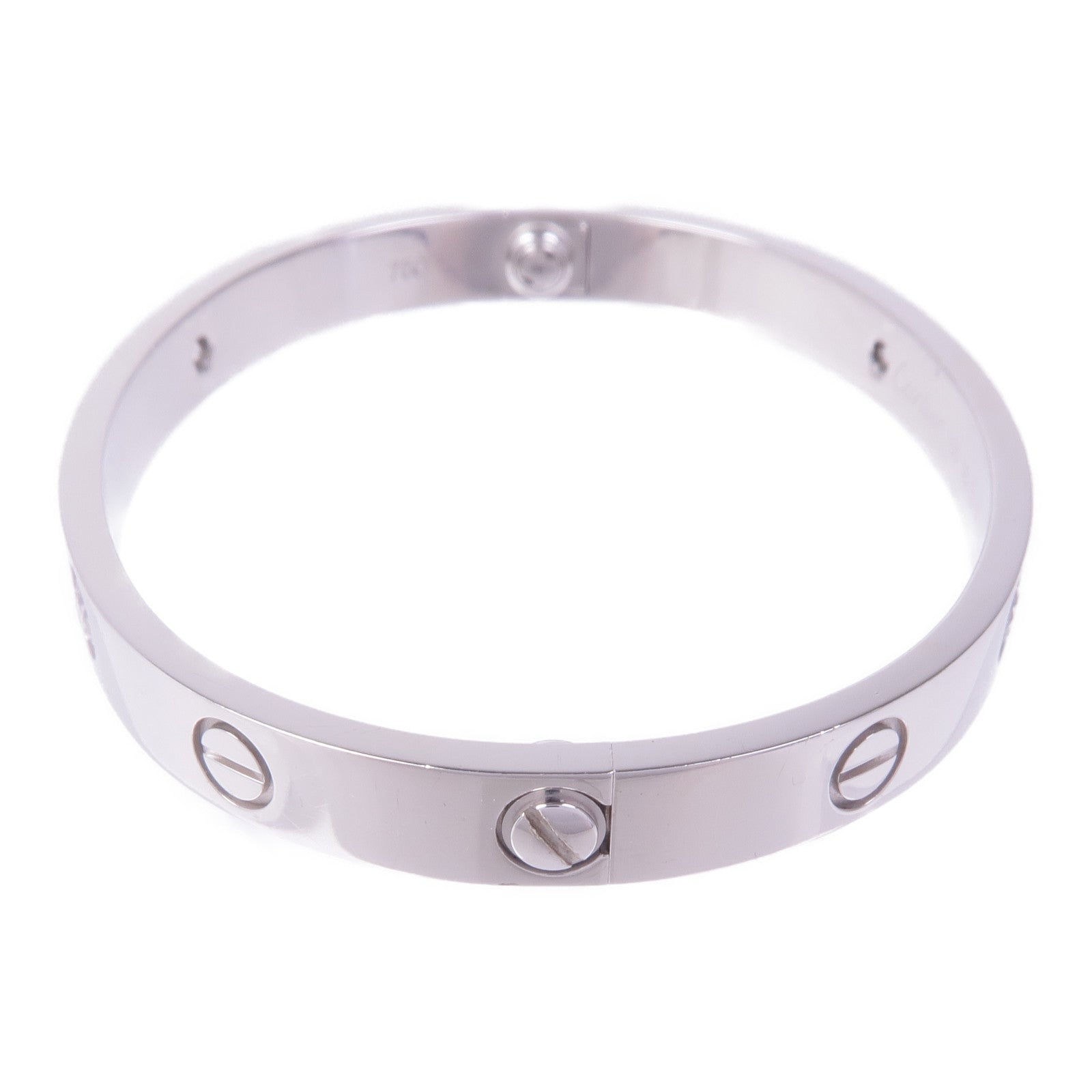 CARTIER 18K白金Love Bangle 4 Diamond鑽石手鐲Cartier#16