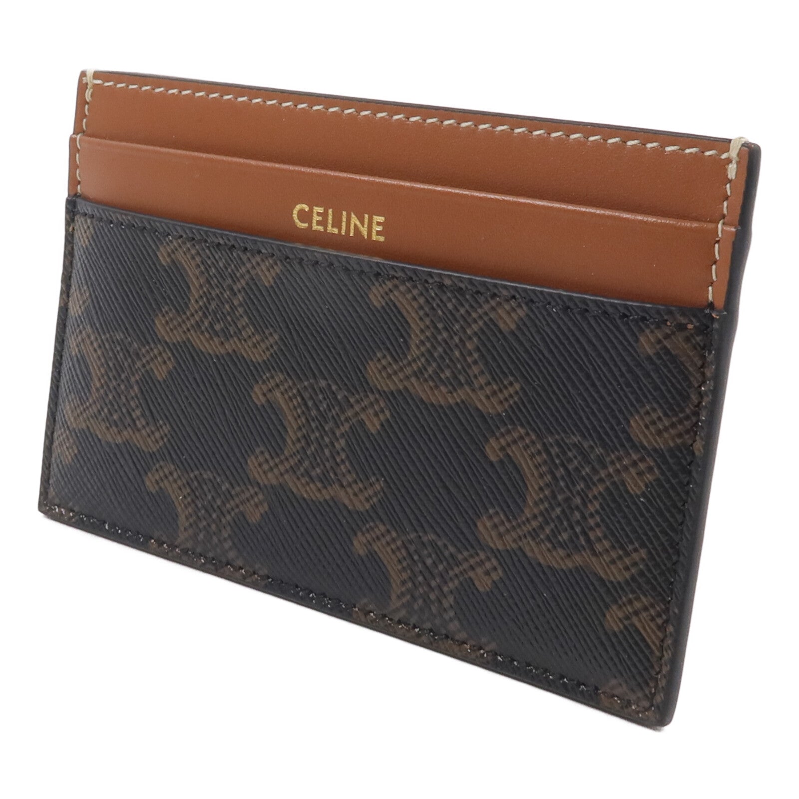 CELINE 塗層帆布/皮革Card Case卡片套