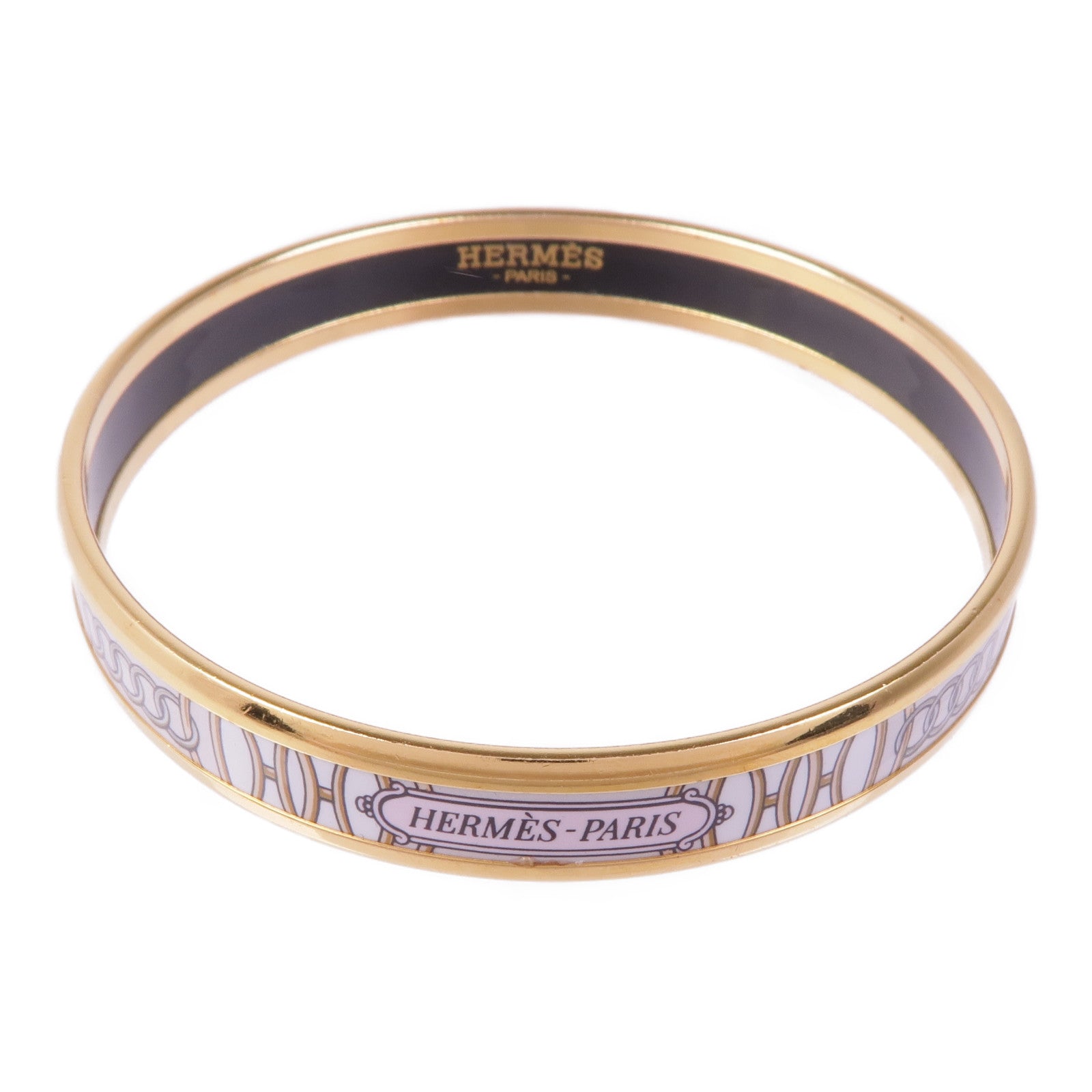 HERMES 琺瑯/金屬Bangle手鐲黑色/彩色