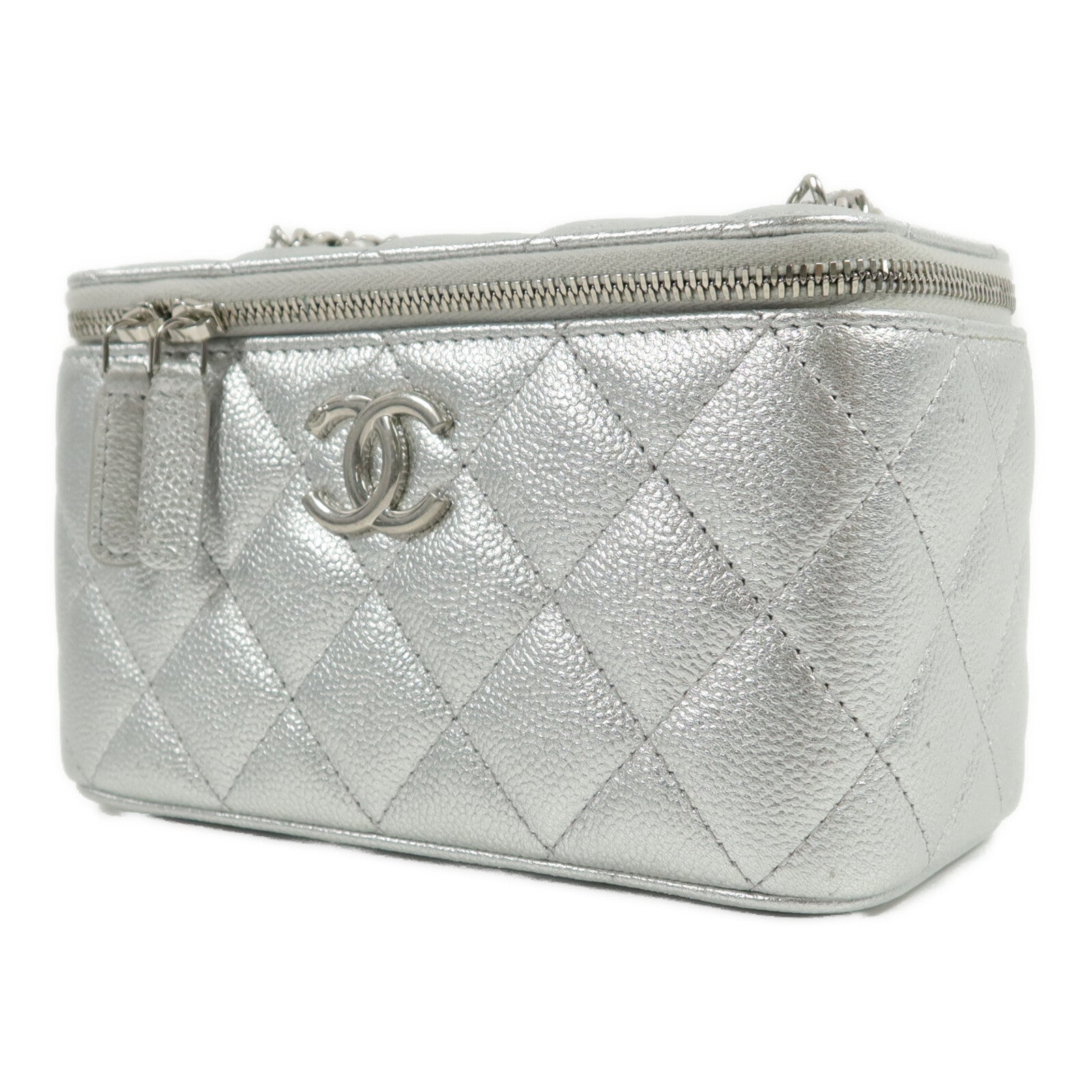 CHANEL 牛皮皮革25B Vanity Case鏈帶肩背袋